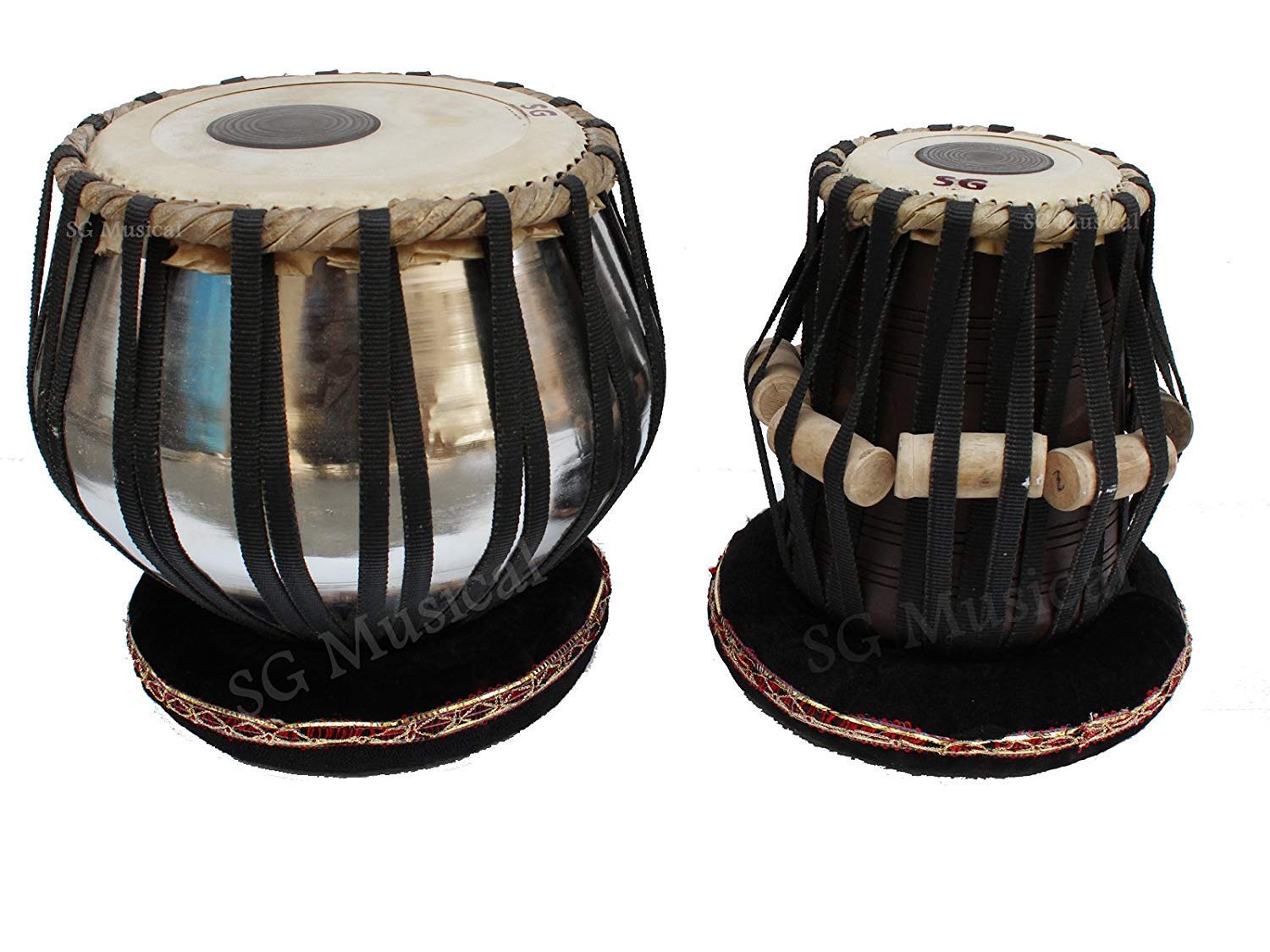 Tabla Bayan & Dayan Set Percussion Musical Instrument with Carry Bag & Cushion