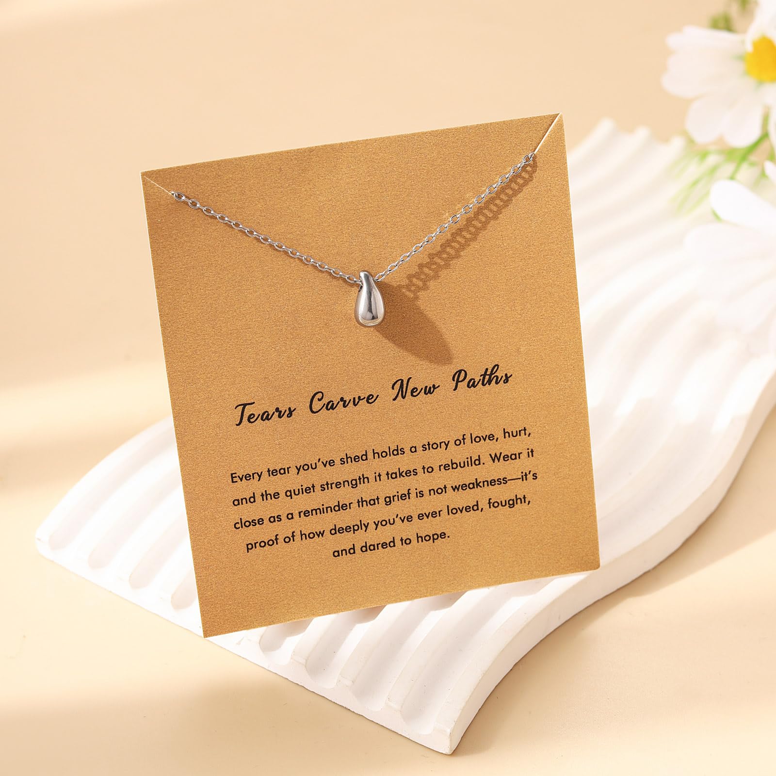 RZKING Silvery Necklace for Women, Dainty Cat Candy Bow Moonstone Necklace, Gifts for Best Friend Sister Mom Daughter Teacher, Mothers Day Birthday Christmas Thank You Gifts