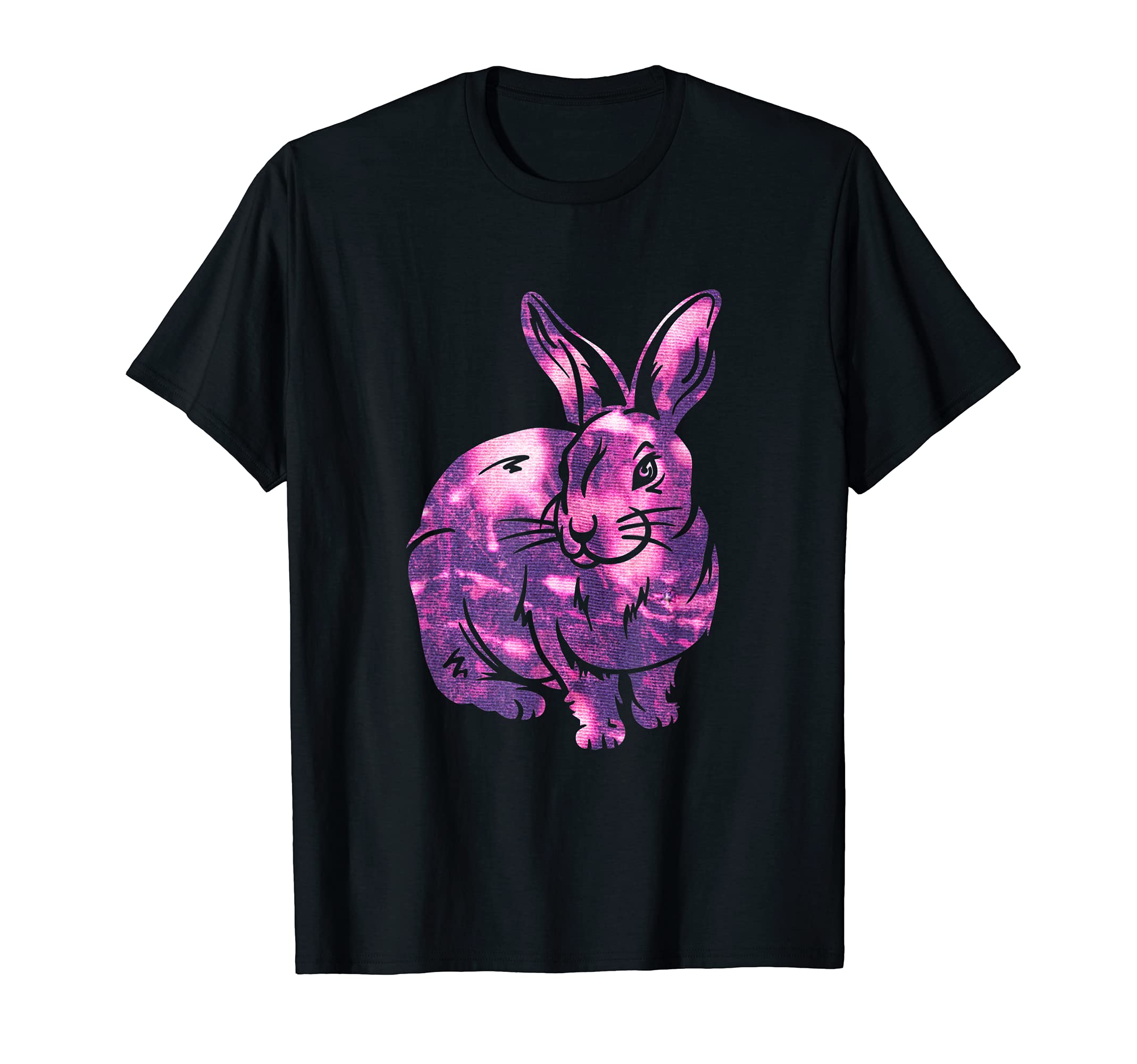 Trippy Rabbit Vintage / 1990s Grunge - Vaporwave Rabbit T-Shirt, Black
