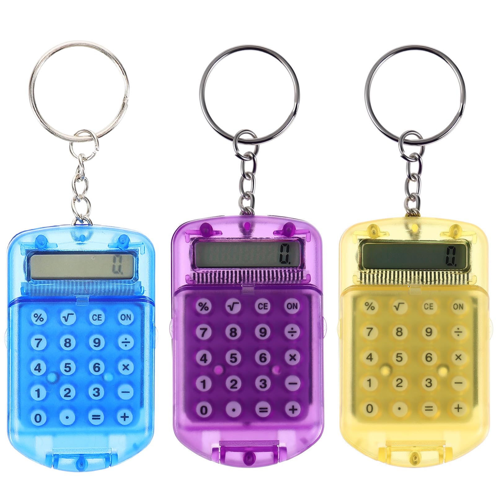 Amazon.co.jp: Ipetboom ミニ計算機 キーホルダー 3個セット 8桁表示