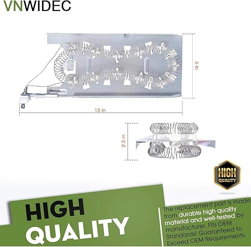 Miniatura 2 de YMED9800TK0 GEW9250PL0 GEW9250PL1 MEDC700VW0 WED5550XW0 GEW9200LW0 Kit de elementos calefactores de repuesto para secadora Whirlpool incluye