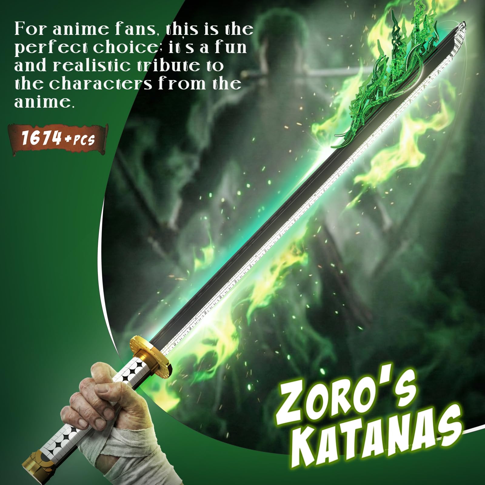 Amazon.co.jp: Mould King 10258 ZOROアニメ刀剣セット、Cosplay 99.5