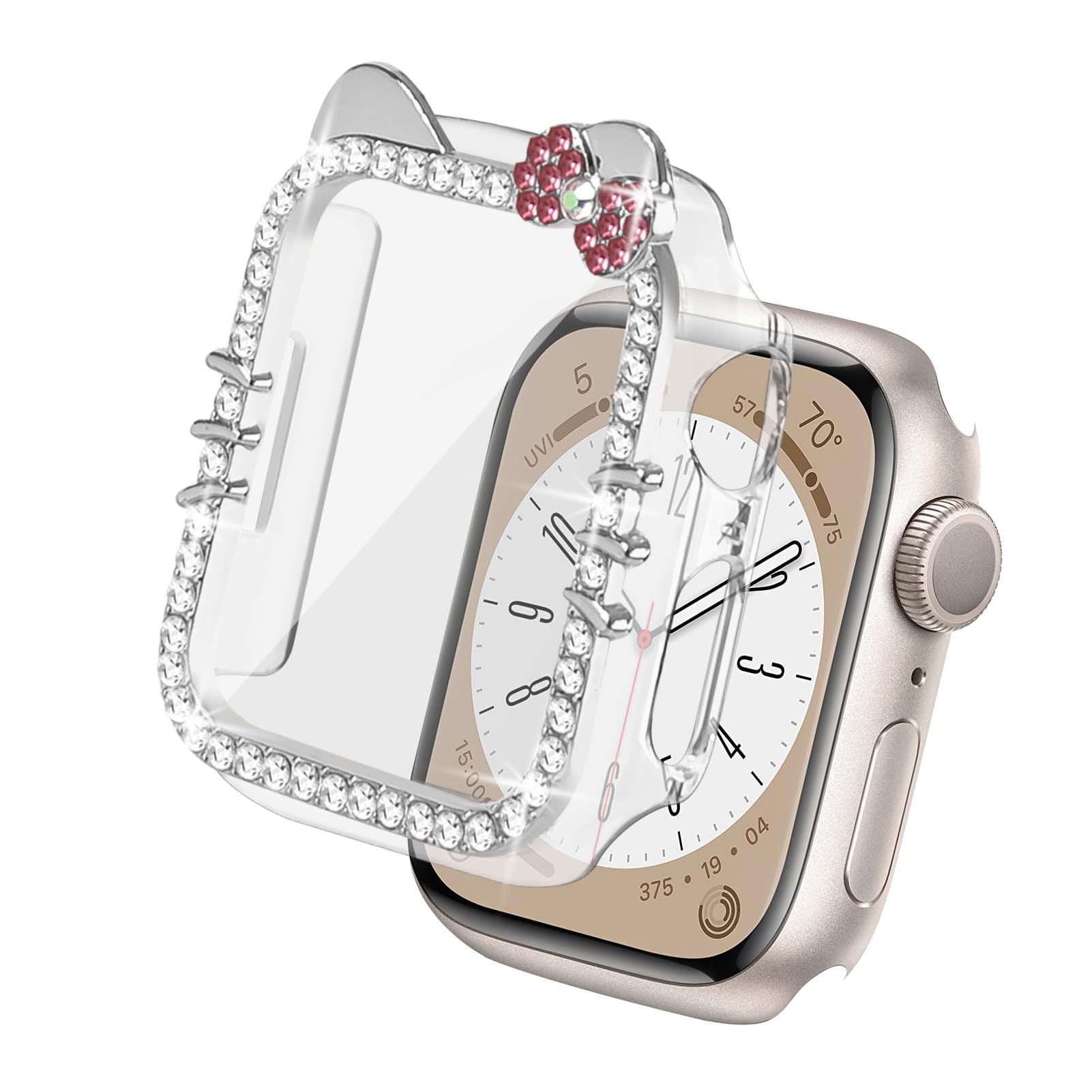 Funda de gato para Apple Watch 10 42mm con cristal templado anticaídas 8