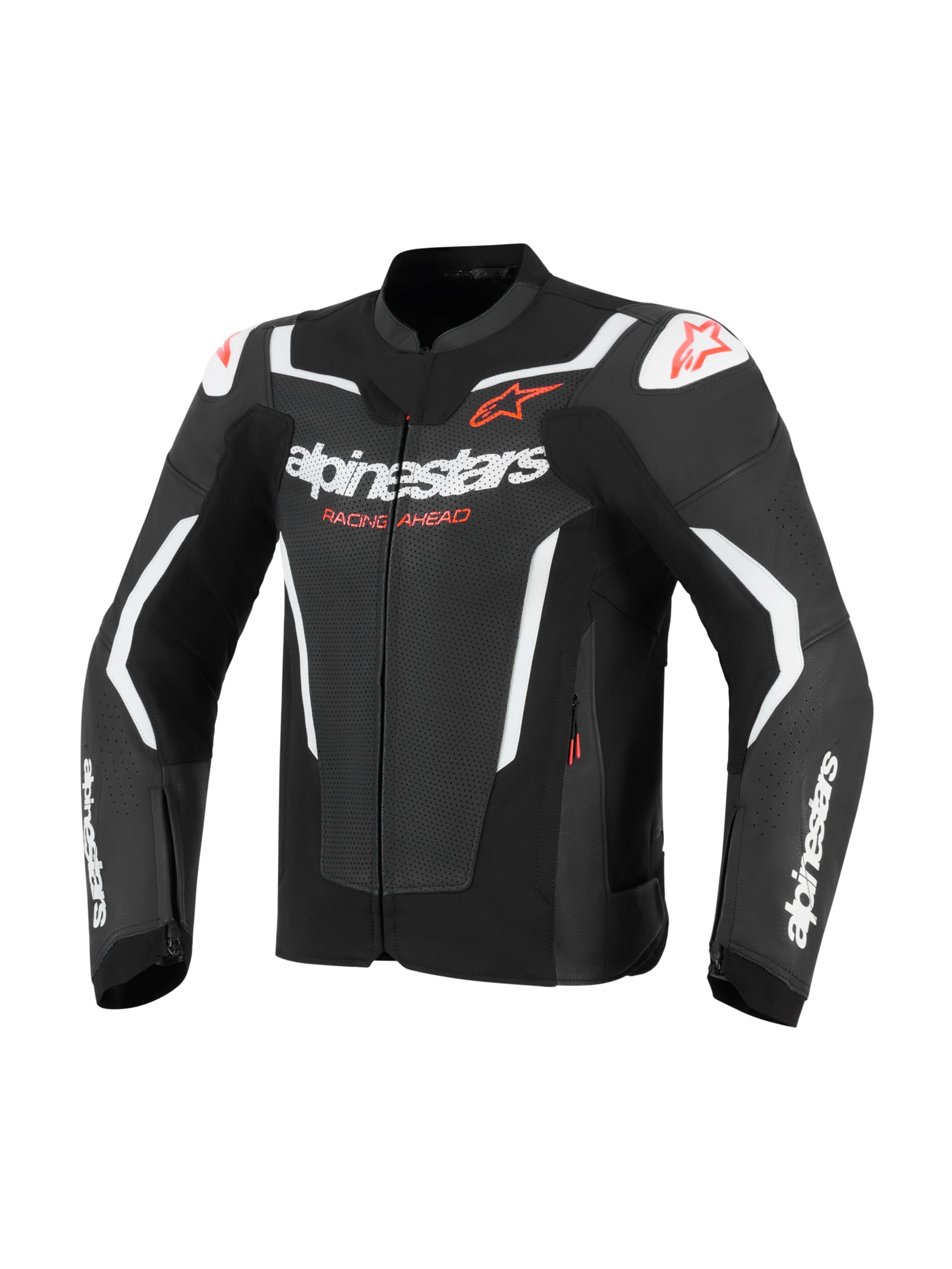 Alpinestars GP Force V2 Air Giacca in pelle da moto, nero/bianco, 50