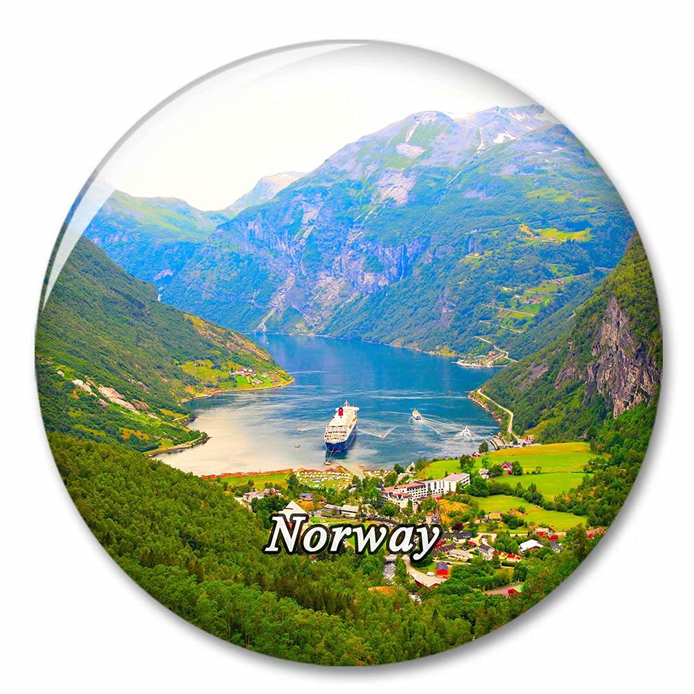 Kxrsm Bxtkpq-Norway-4433 Norway Geiranger Fjord Fridge Magnet Decorative Magnet Bottle Opener Tourist City Travel Souvenir Collection Gift Strong Refrigerator Sticker