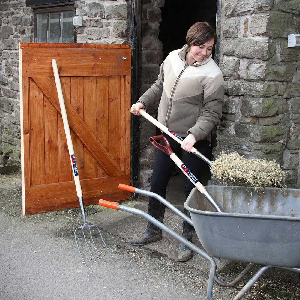 Horca Para Heno De 3 Dientes - Ideal Para Granja, Jardín O Mover Paja