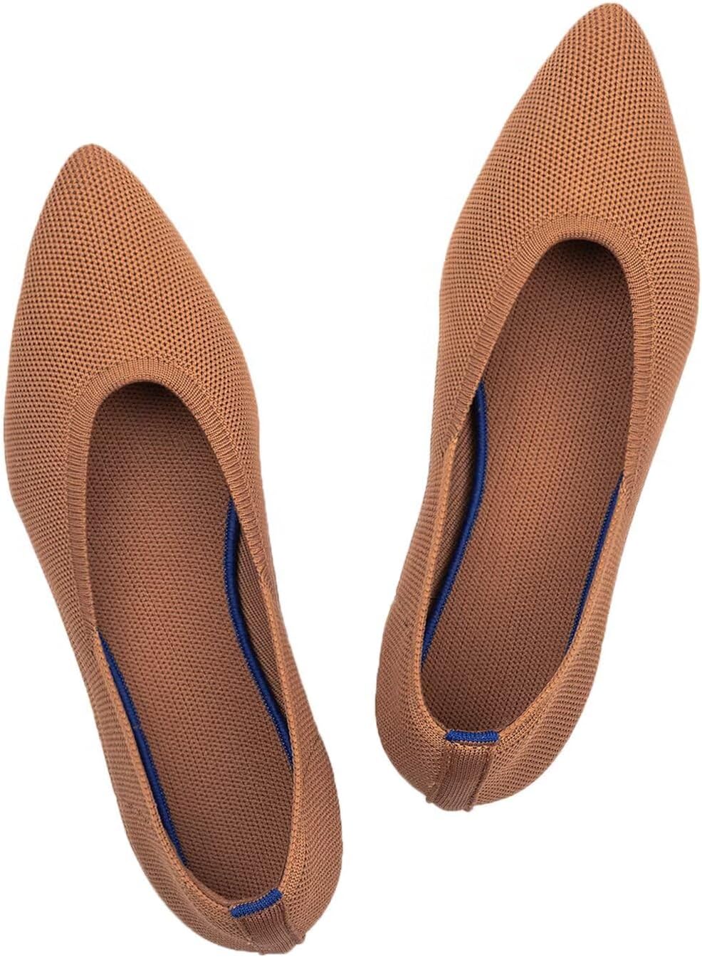 Womens Pointed Toe Flats Knit Dress Shoes Comfort Women Shoes Softable