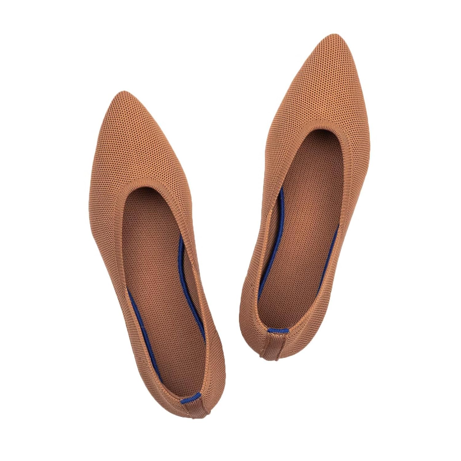 Frank Mully Womens Pointed Toe Flats Knit Dress Shoes Comfort Women Shoes Slip On Shoes for Woman Classic