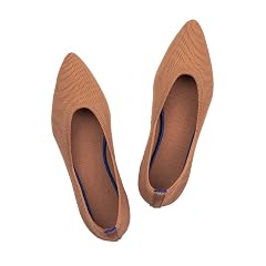 Frank Mully Womens Pointed Toe Flats Knit Dress Shoes Comfort Women Shoes Slip On Shoes for Woman Classic