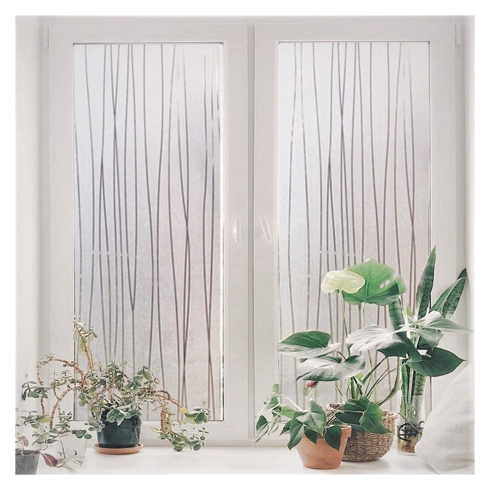 Gc3sj7wn6b One Color Privacy Film Privacy Window Film Static Cling Glass Door,Non Adhesive Heat Control Anti Uv Sticker For Office And Home Decoration Window Film(60X100cm)