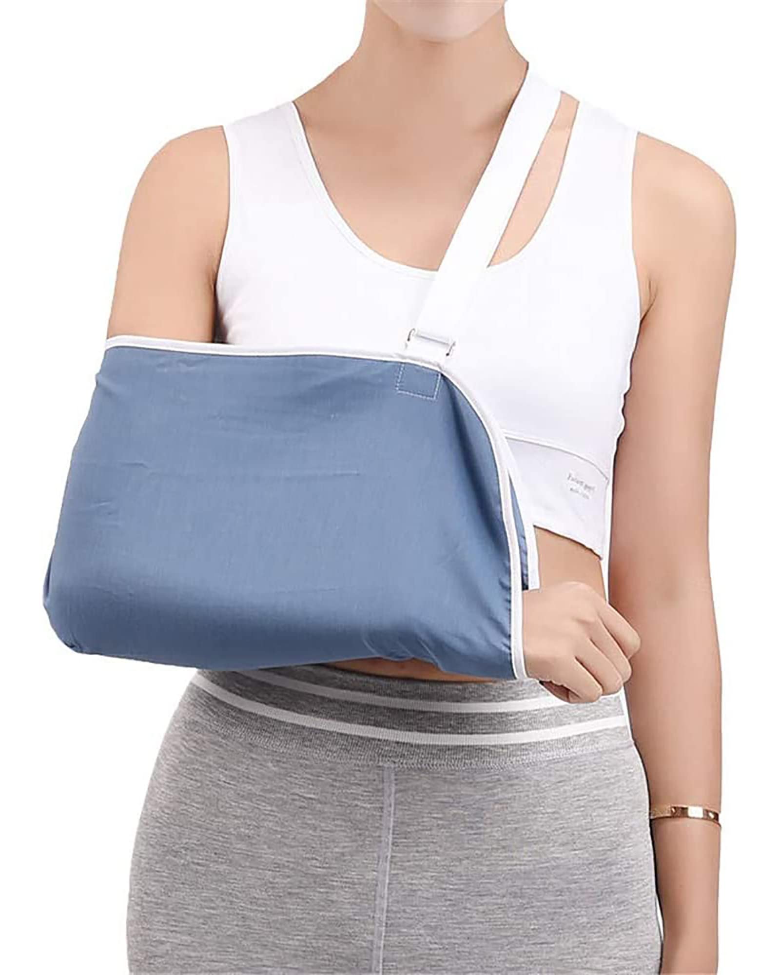 Cómodo cabestrillo para brazo, correa de soporte para antebrazo ajustable y transpirable, soporte inmovilizador de hombro, muñeca y codo de diseño ergonómico para fracturas rotas