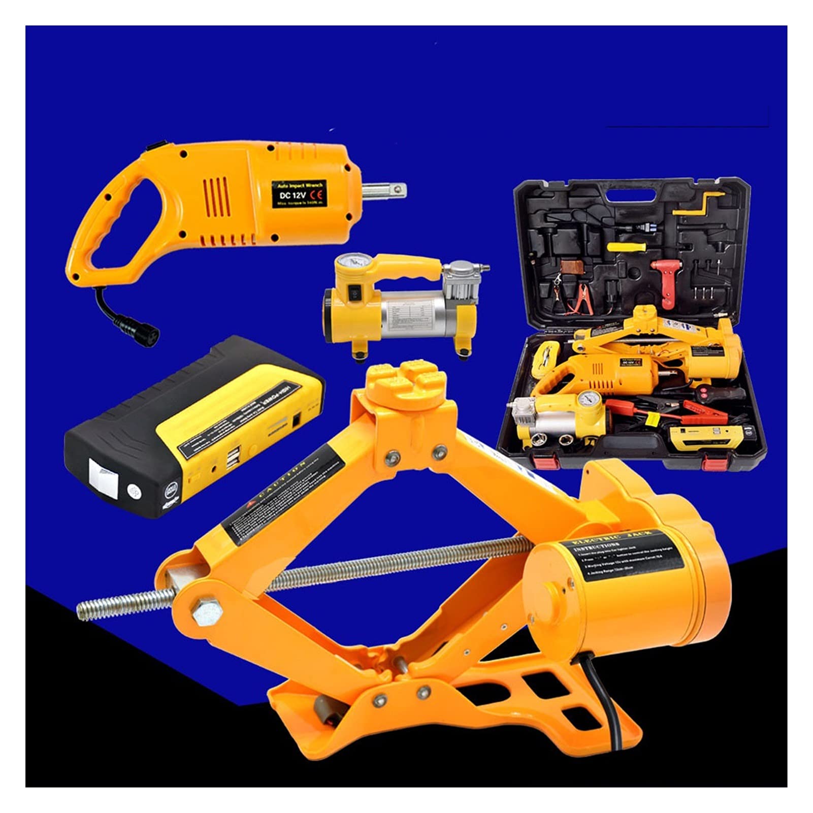 QUSYZD Trailer Jack, Electric Jack Four-in-one Hydraulic for Vehicle Multifunctional Car Tire Changing Tool,
