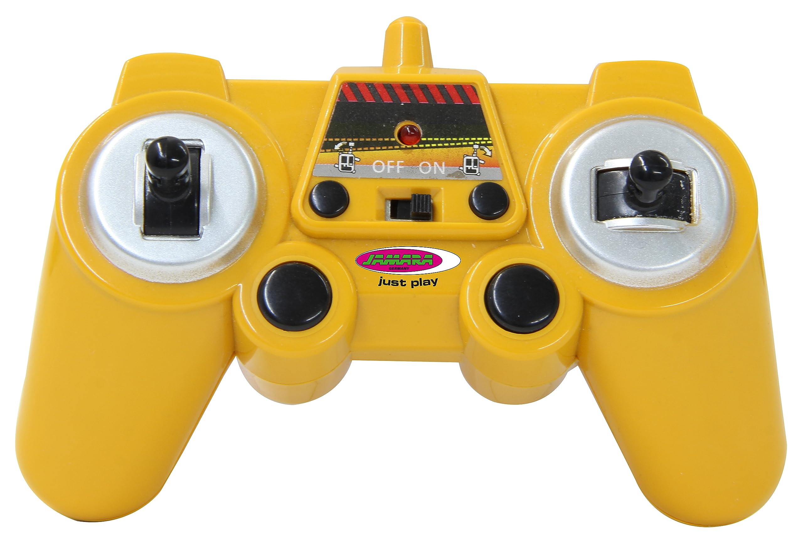JAMARA S-Matic - Excavadora de 2,4 GHz, rotación de Torre de 360°, Carga/Descarga, Color Amarillo