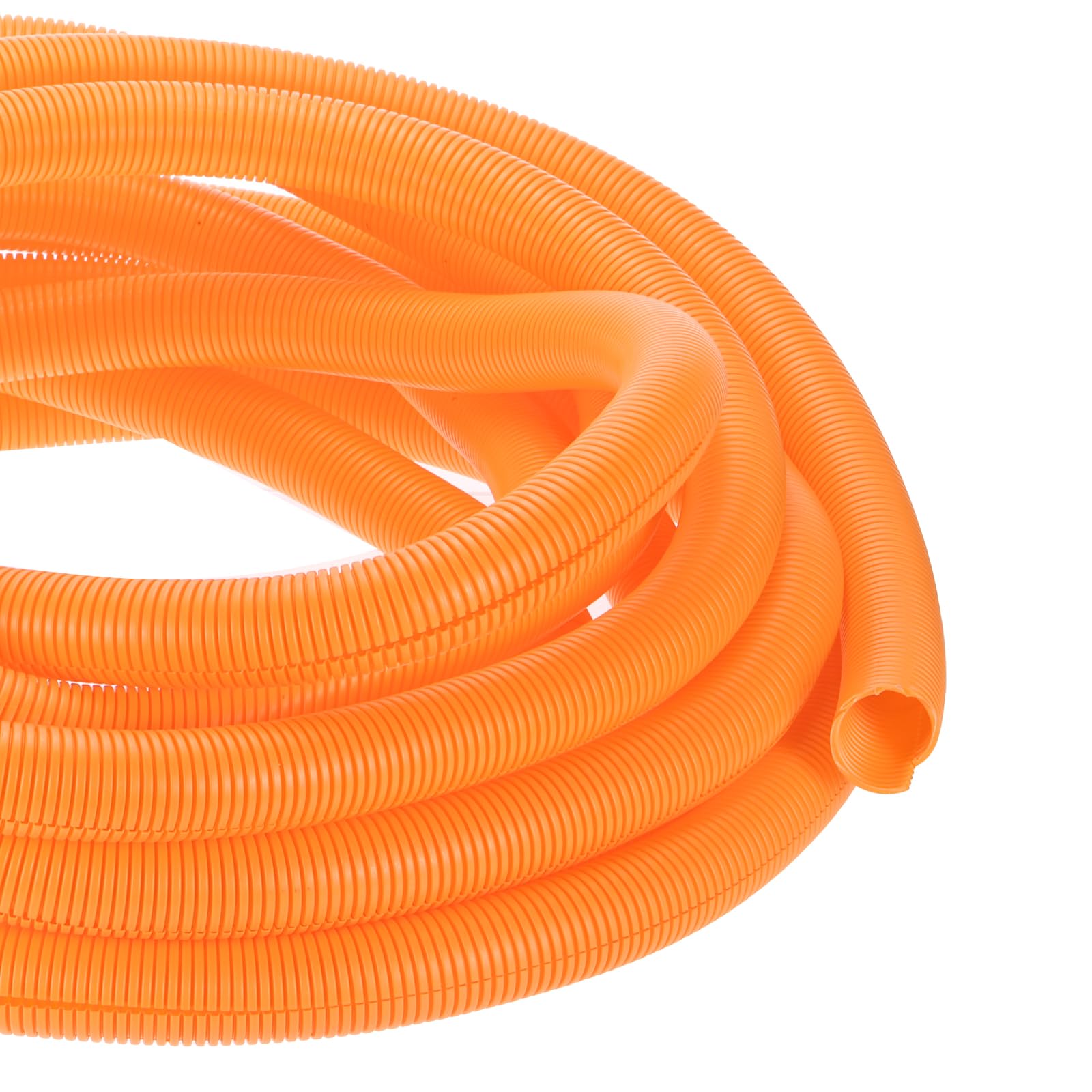 DMiotech 15m Wire Loom Split Tubing 38mm, Cord Protectors from Pet Flexible Conduit Cable Management for Office, Home, Garden, Orange