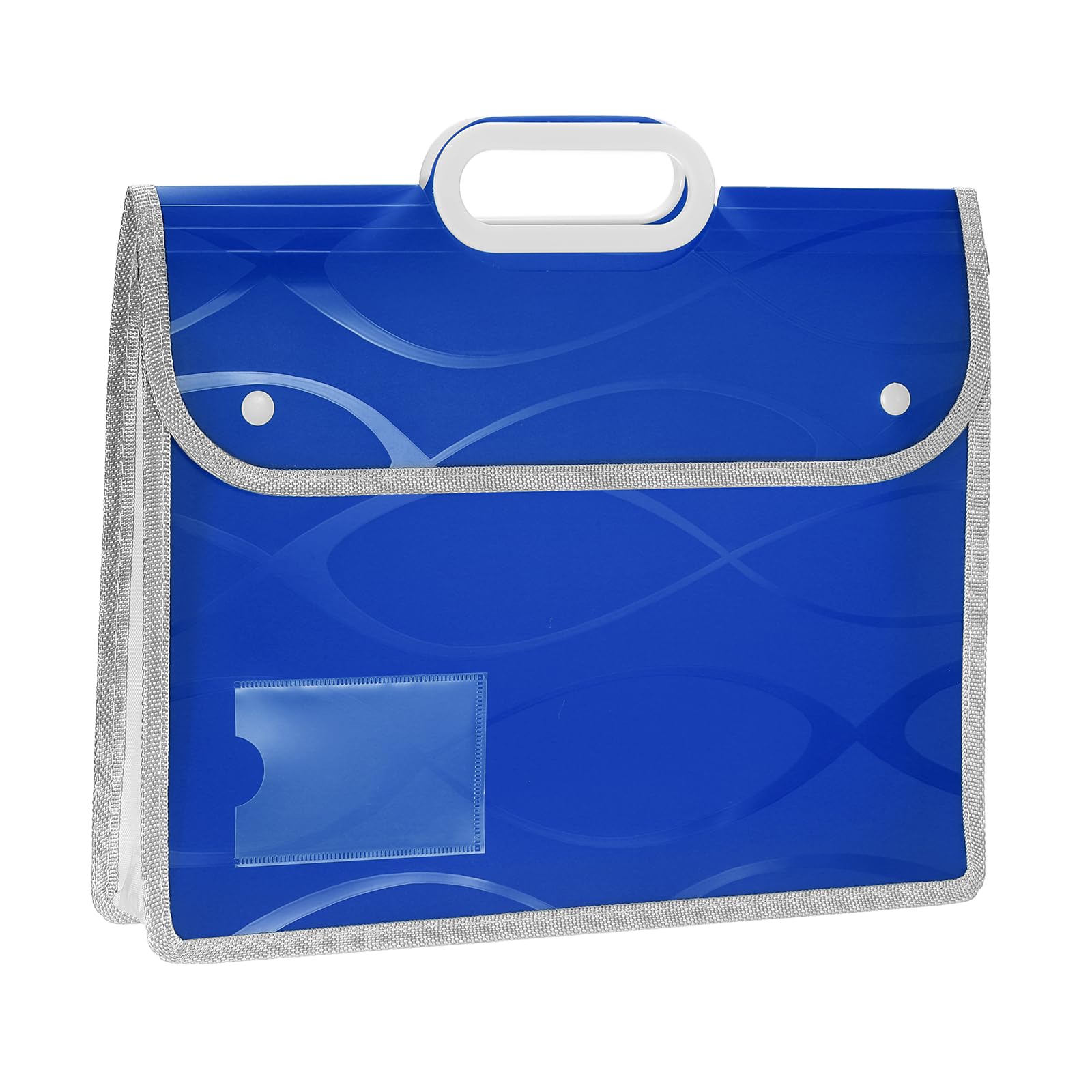 YOKIVE A4 Plastic File Folder with Handle, Blue