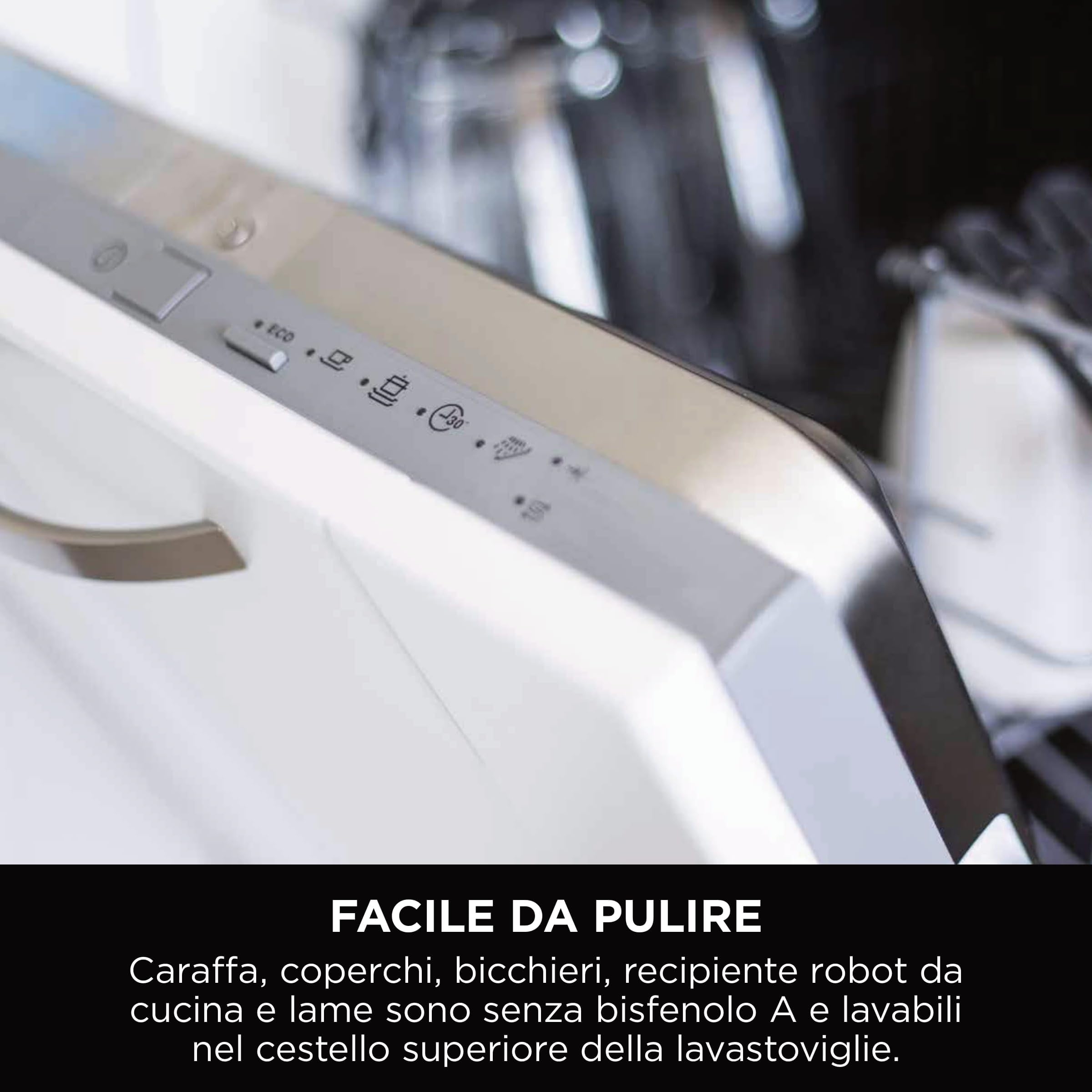 Ninja Frullatore Detect Power Processor Pro 3 in 1 1200W, Robot da Cucina, 3 Bicchieri Monoporzione, Caraffa da 2.1L, Lame per Impastare, Frullare, Tritare e Miscelare, Pietra oro, TB401EUSTGD