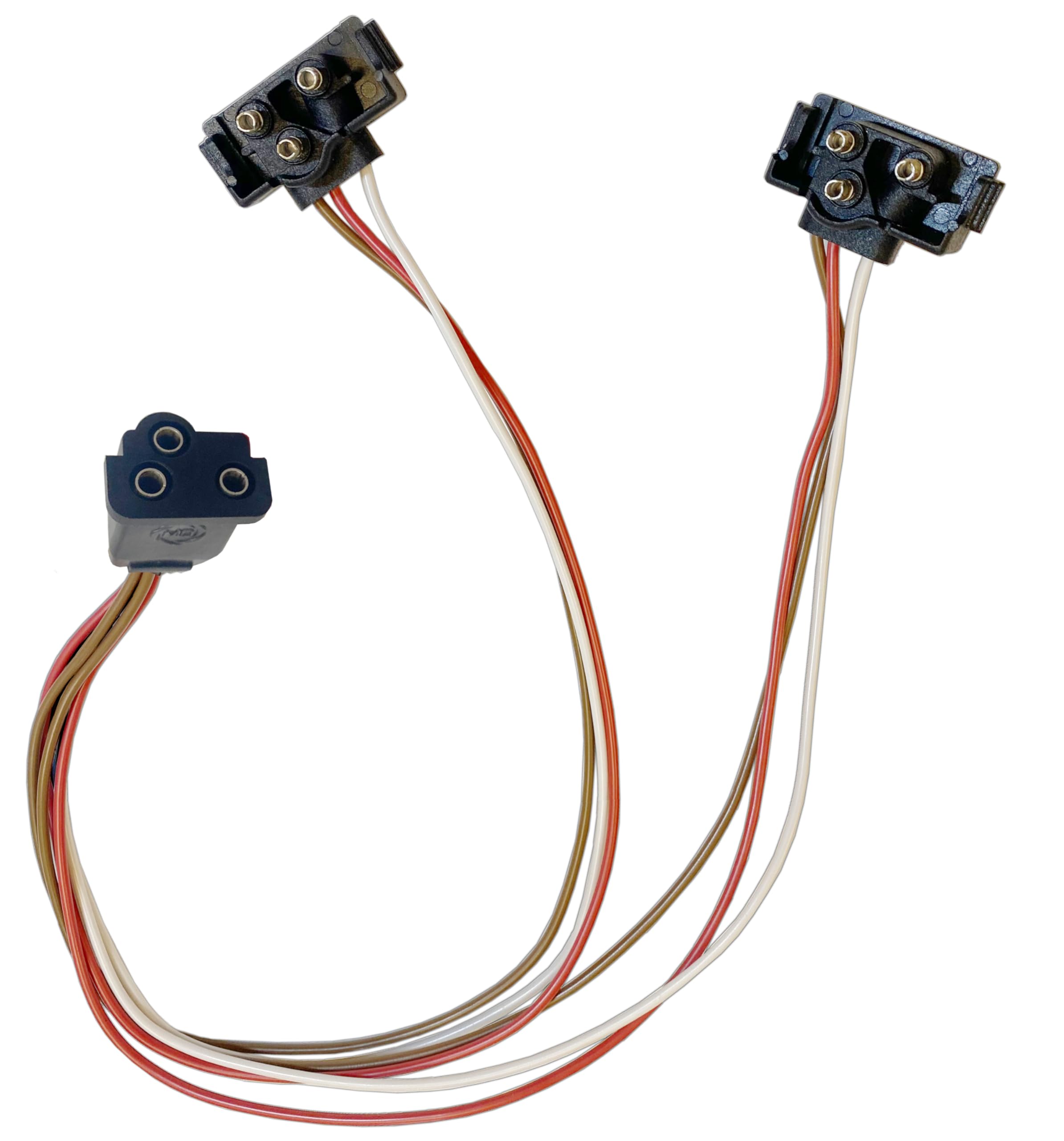 Truck Trailer Light Plug - Multiple 3 Prong Wire Pigtail Connector for Sealed 4" Round and 6" Oval LED Trailer Tail Lights (Connect 2 Lights (1 Pack))