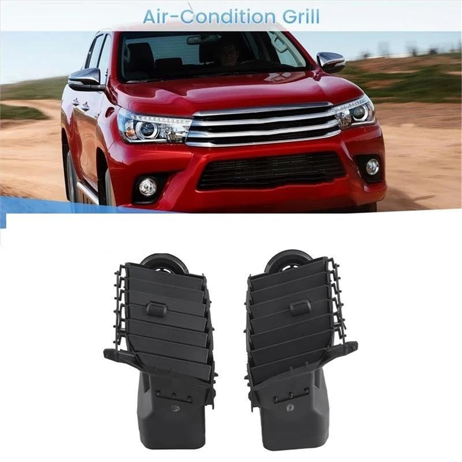 Dla Toyoty, dla Hilux SR5 UTE 2005-2015 55650-0K010/11 55680-0K010/11 4X wewnętrzna klimatyzacja Grill A/C kratka wentylacyjna Wentylator klimatyzacji samochodowej
