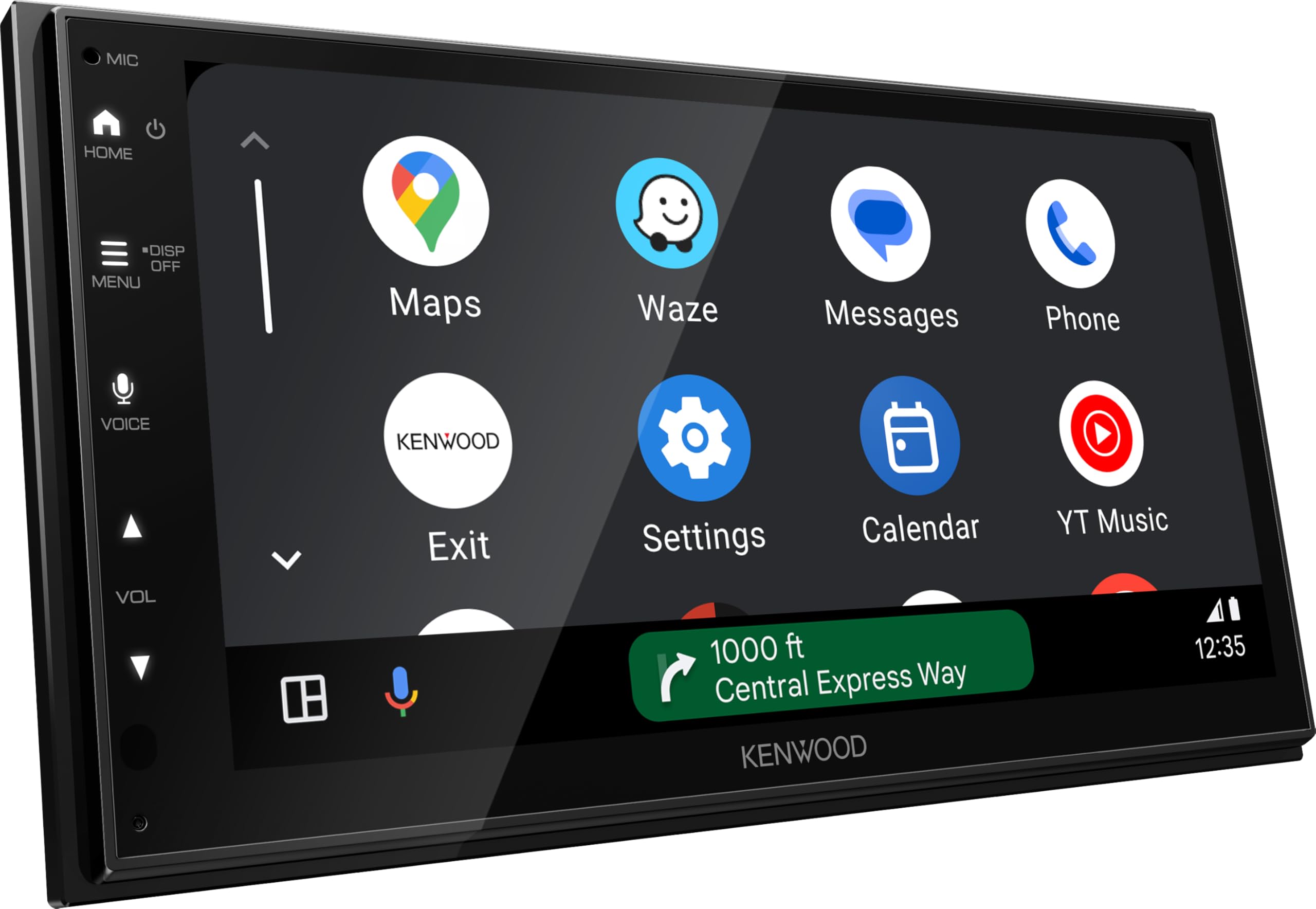 Kenwood DMX5023DABS - 17,3 cm WSVGA (1024 x 600px) - Récepteur avec Dab+/FM, CarPlay, Android Auto, Apple & Android USB, Bluetooth, écran Tactile capacitif, DSP, 4 x 50 W, 3 pré-Sorties 2,5 V