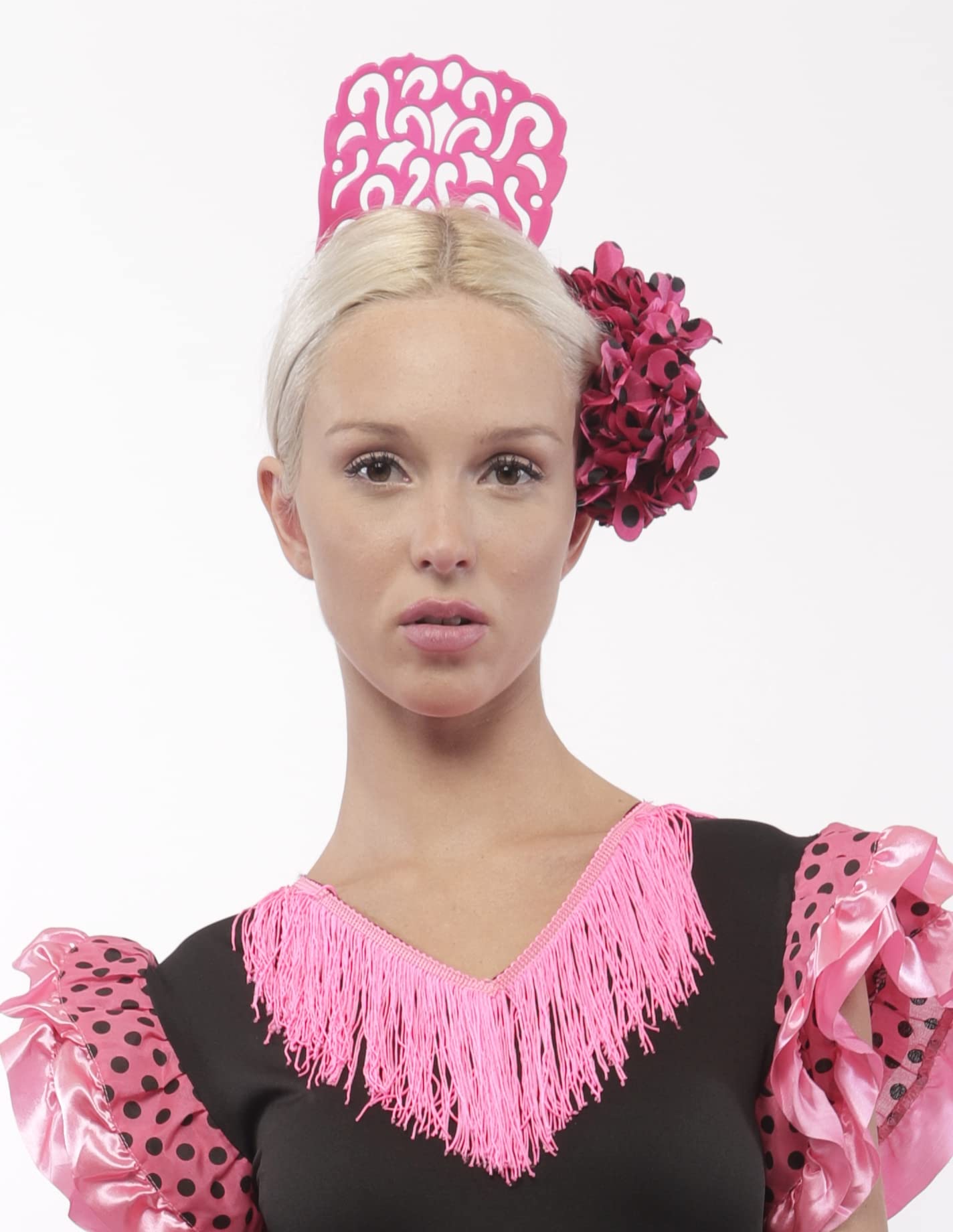 Pettine Fiammingo Grande Clip Fiore per Capelli Donna Confezione 2