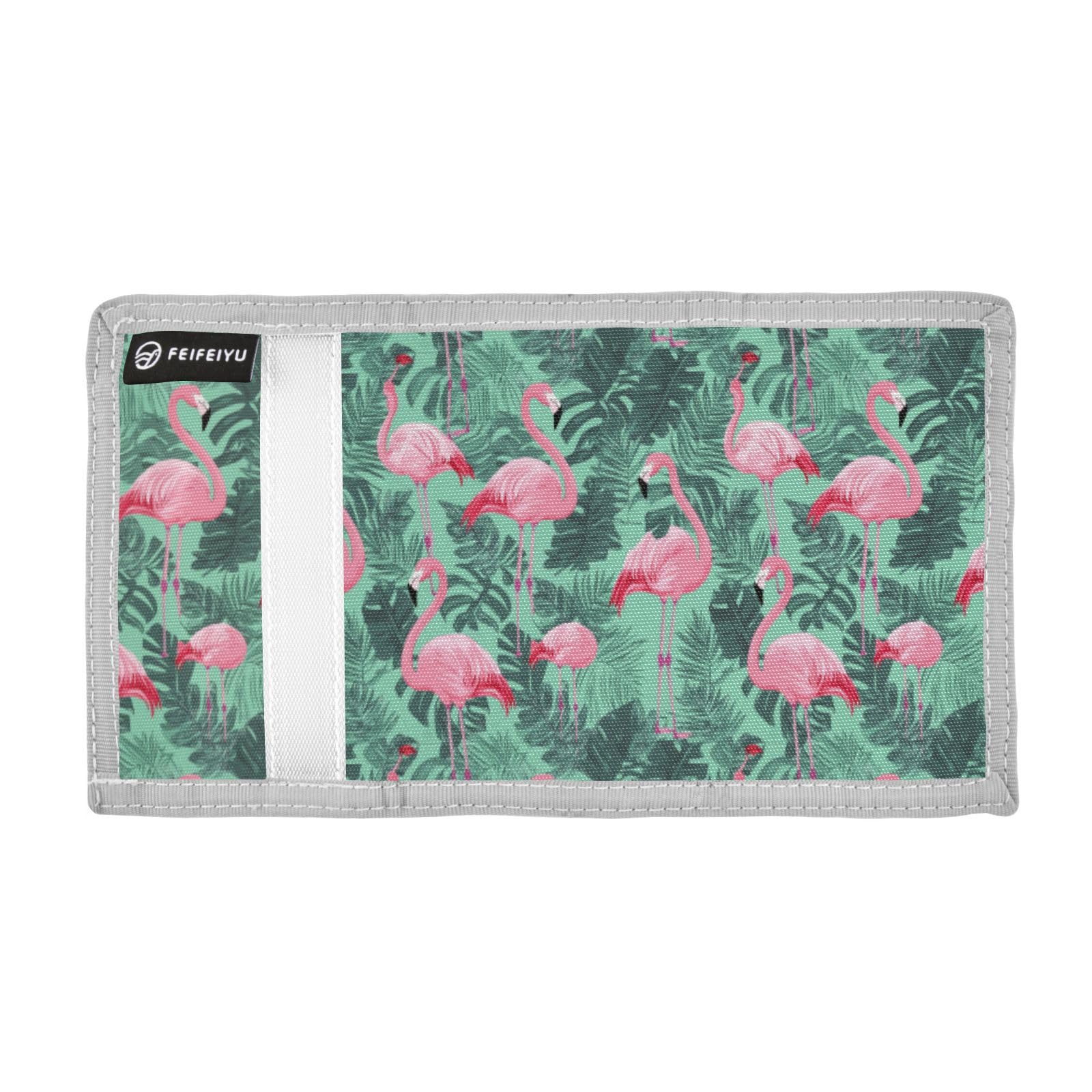 Wusikd Pink Flamingo Kids Wallet for Boys Girls Toddler Trifold Wallet Novelty Wallet for Teens Women Men