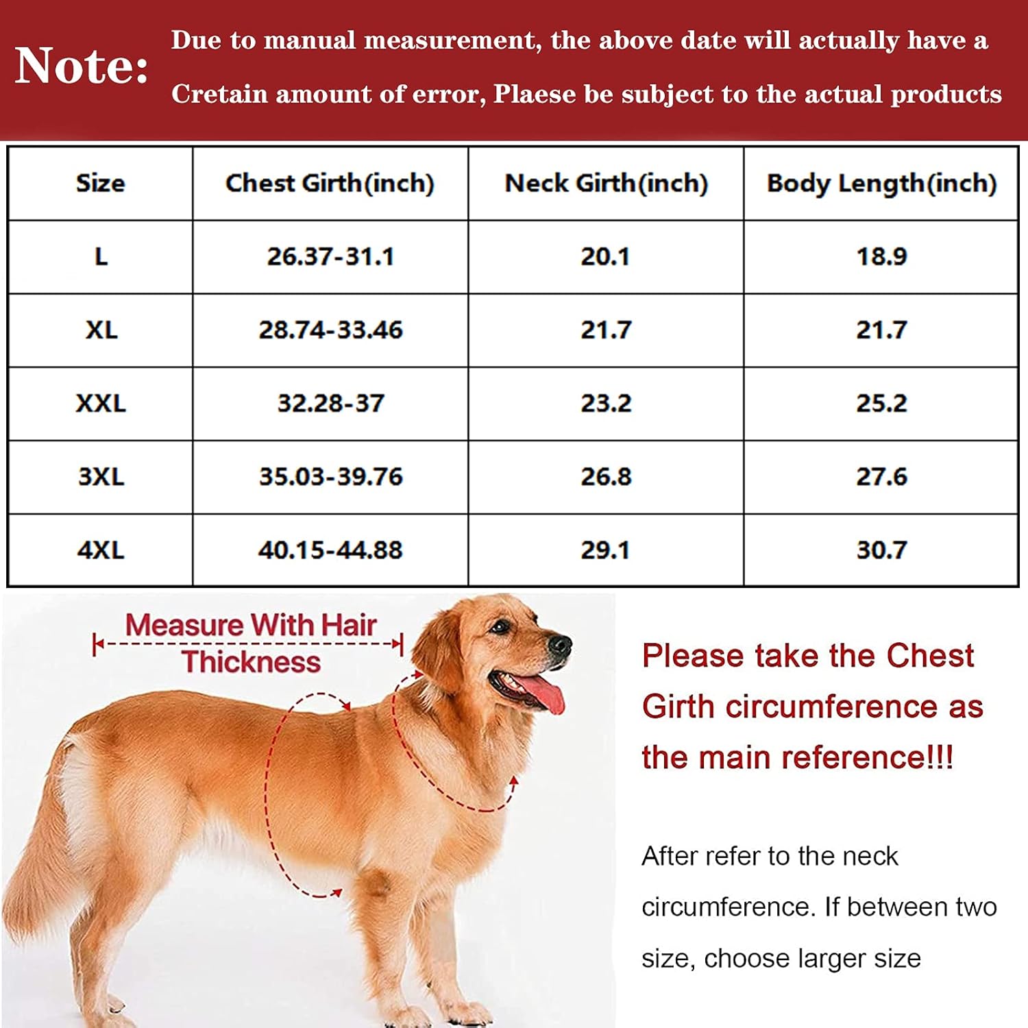 Dog Winter Coat Cozy Waterproof Windproof Vest Winter Coat Warm Dog Apparel Cold Weather Dog Jacket XS-3XL (4XL: Chest 38.2"-40.16”, Neck 25.98", Red) (Navy, XL: Chest 24.01"-27.55“, Neck 16.93") : Pet Supplies
