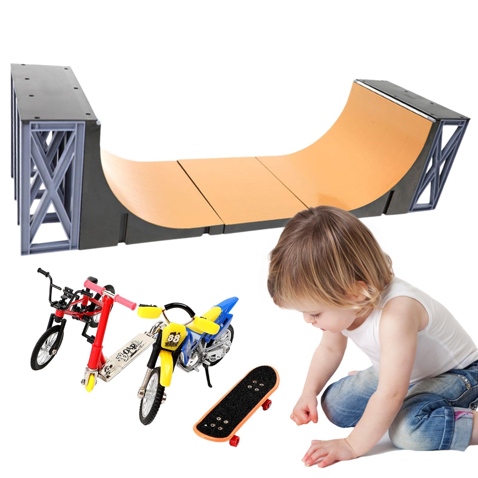 Kit de skatepark | Kit de skatepark - Kit de herramientas técnicas de reparación de niños para niños, juguete deportivo, patinador de dedos para niños