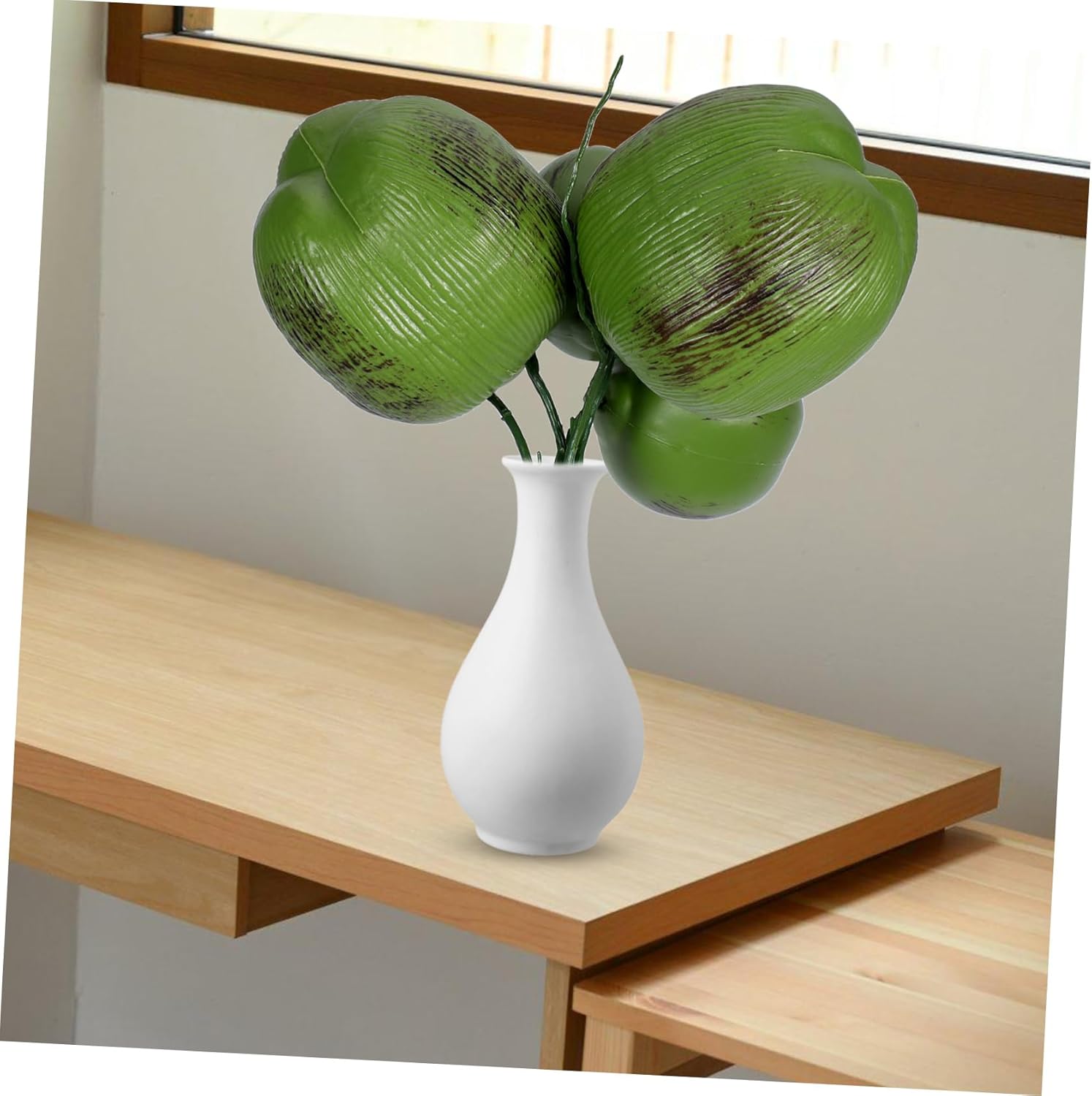 Garneck Artificial Coconut Decoration Bunch Realistic Fake Coconuts for Tropical Birthday Parties Hawaiian