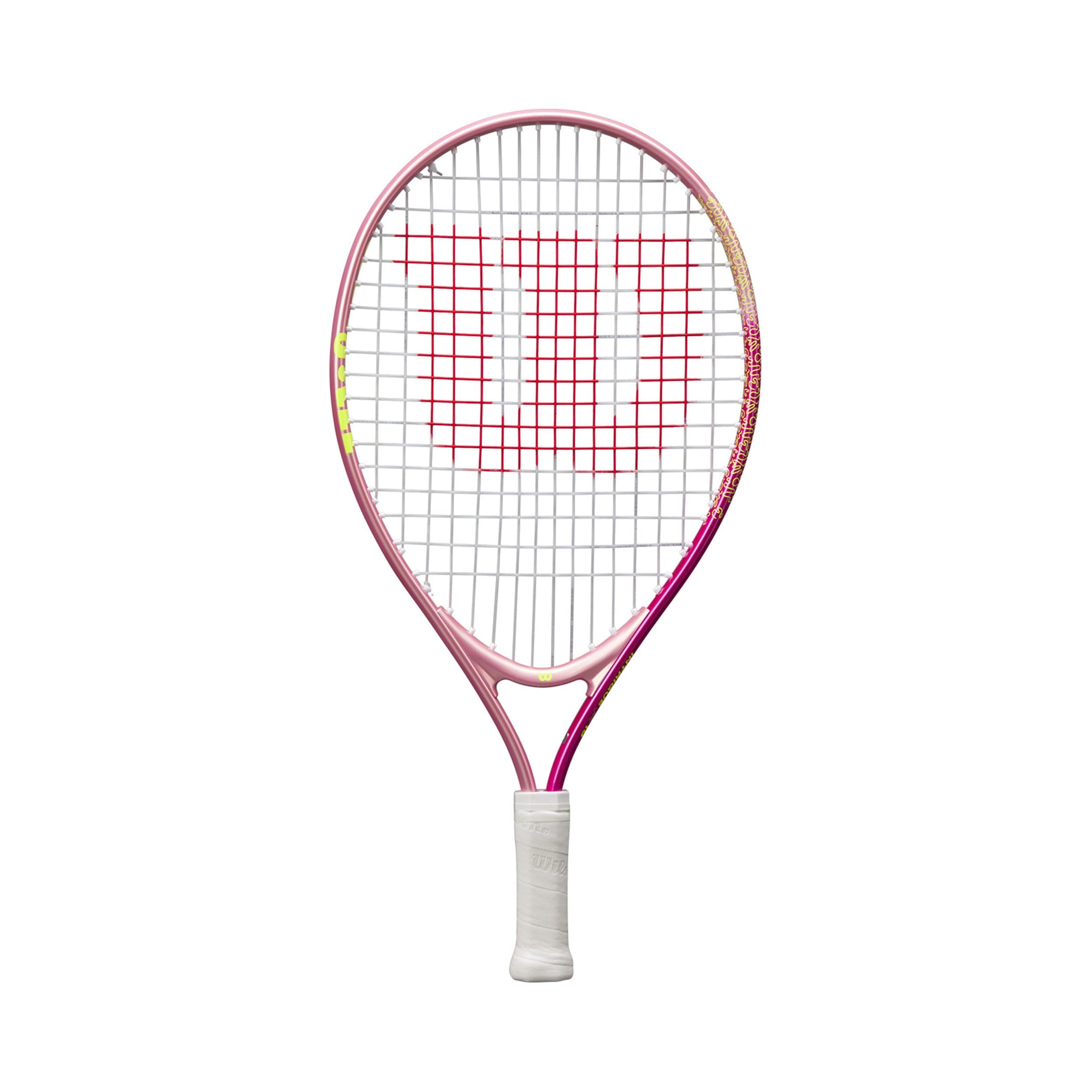 Wilson Intrigue Jr 19 Tennis Racket, Lightweight Frame for Easy Handling, Performance-Ready Providing Stable Play and Powerful Shots, Arm-Friendly Strings, Colour: Light Pink, Size: 19
