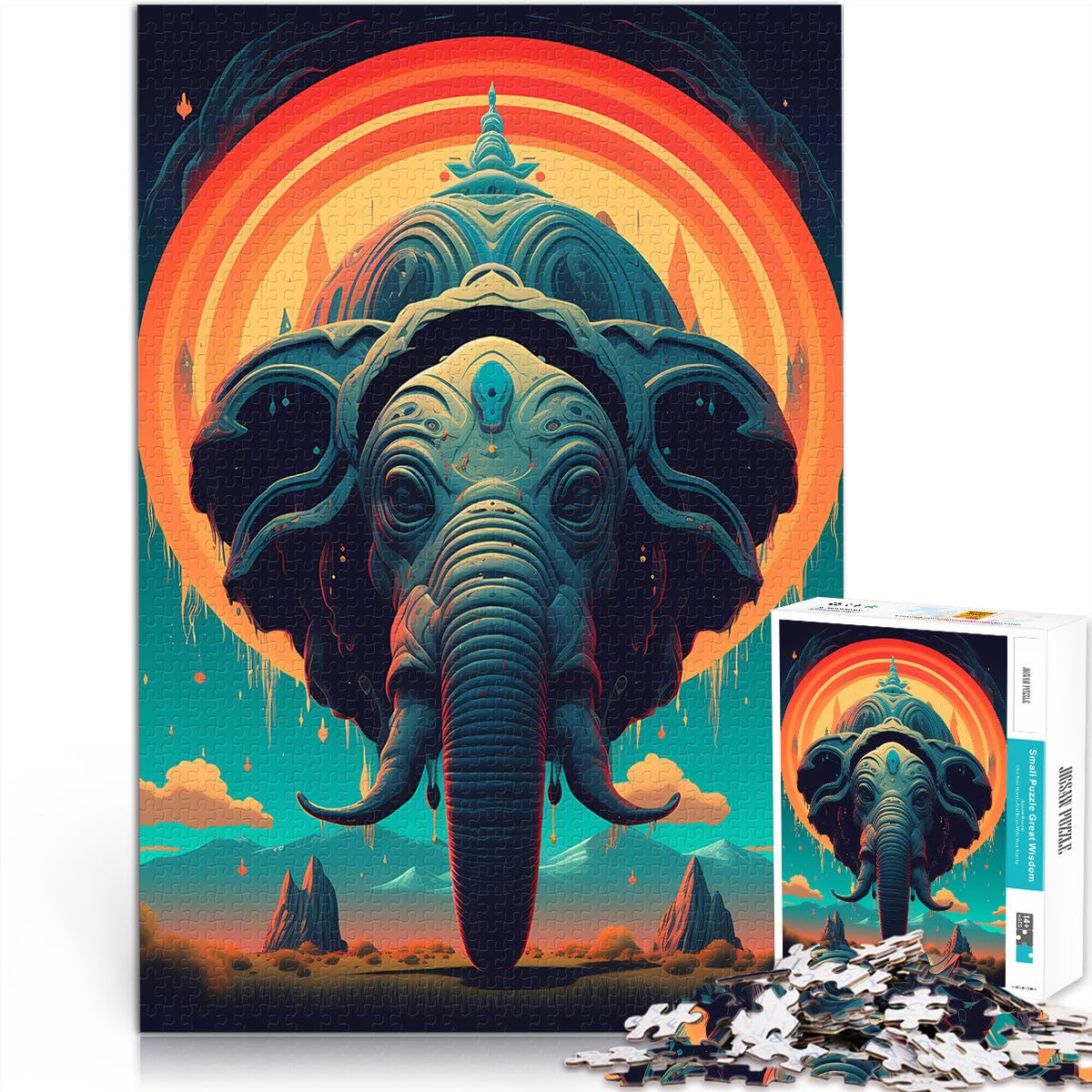 1000 Pieces Jigsaw Puzzles for teenagers Retro Fantasy Art Family Fun 26x38cm Educational Game for Birthday, Chrismas for Age 14 — image 1