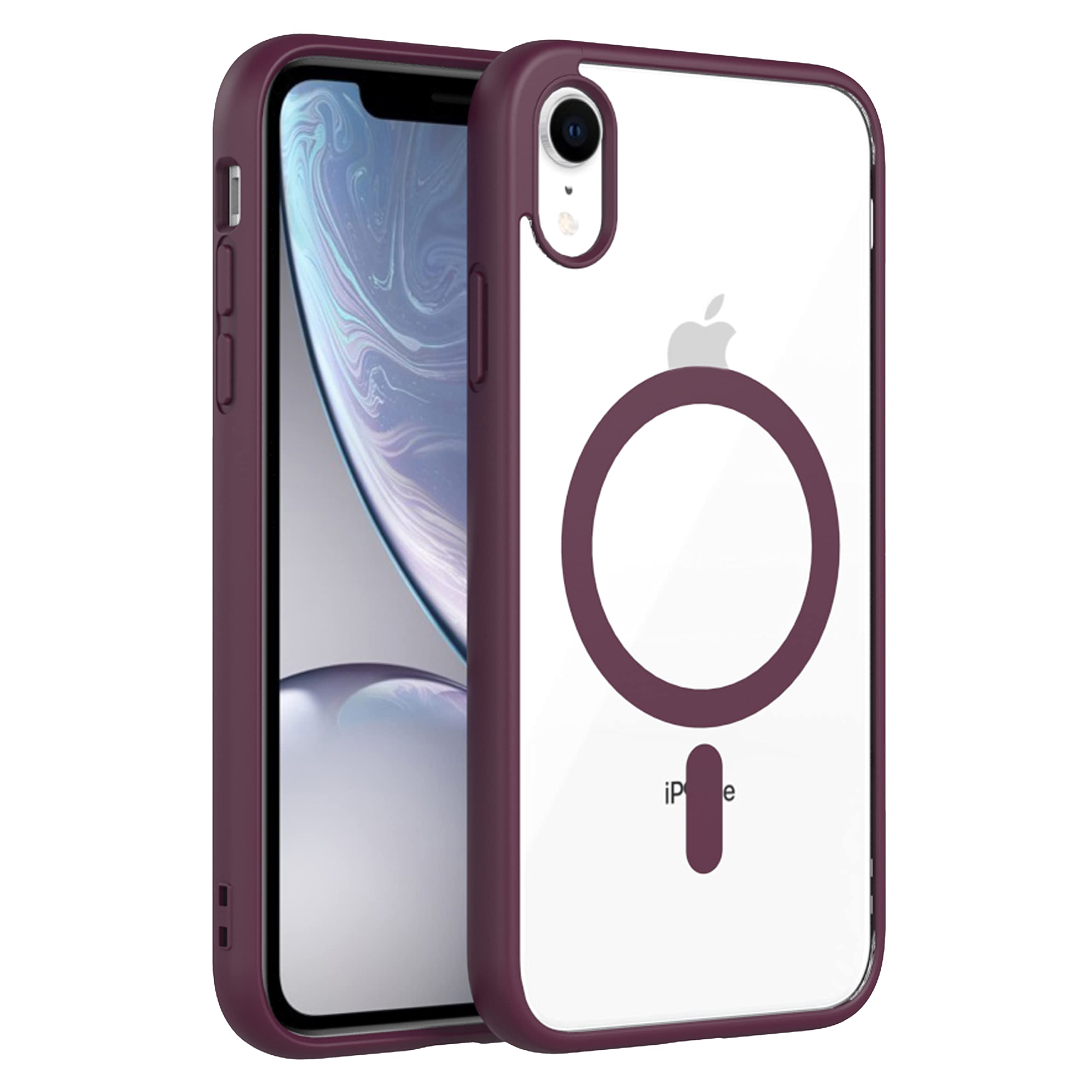 Amazon Basics Back Case Cover for iPhone XR (Thermoplastic Polyurethane_MagSafe-Plum)
