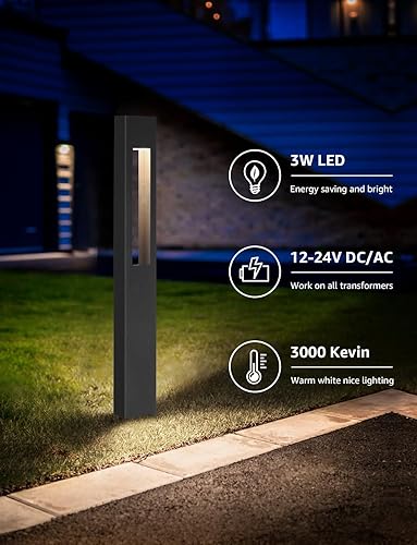 Miniatura 2 de SUNVIE Luces LED de bajo voltaje para paisaje, 3 W, luces de camino de bajo voltaje, 12-24 V, luces de camino de paisaje, 3000 K, CRI 90+, aluminio,