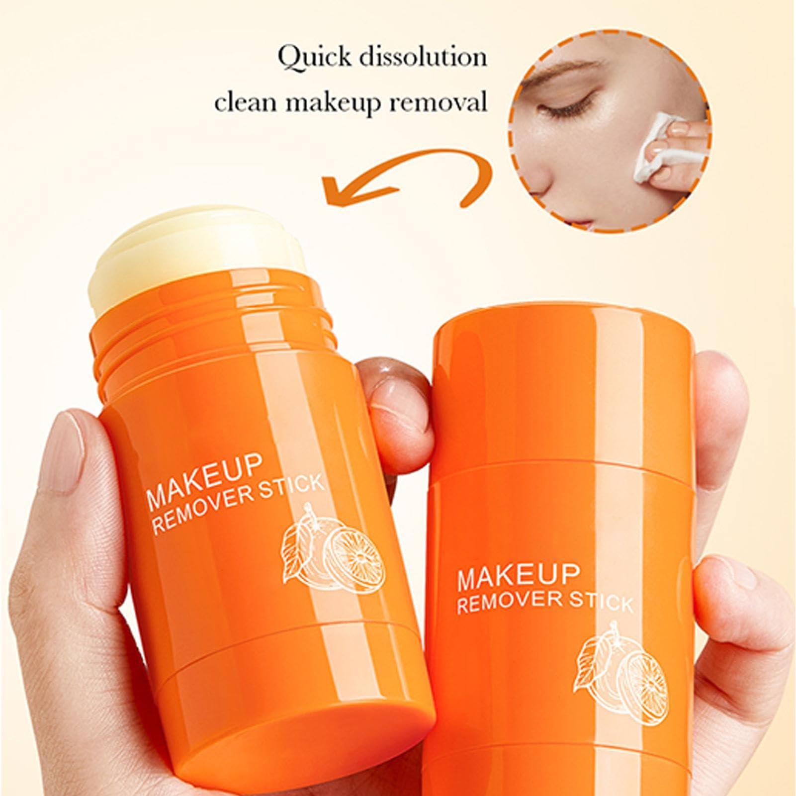 Bâton démaquillant - 30 g - Baume démaquillant aux agrumes non irritant - Démaquillant efficace pour les yeux - Démaquillant naturel pour les peaux sensibles - Soin naturel de la peau Anulely