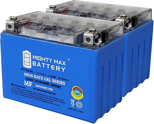 YTZ12SGEL - Batería de repuesto de gel de 12 V 11 Ah compatible con Power-Sonic PTZ12S Powersport - 2 unidades