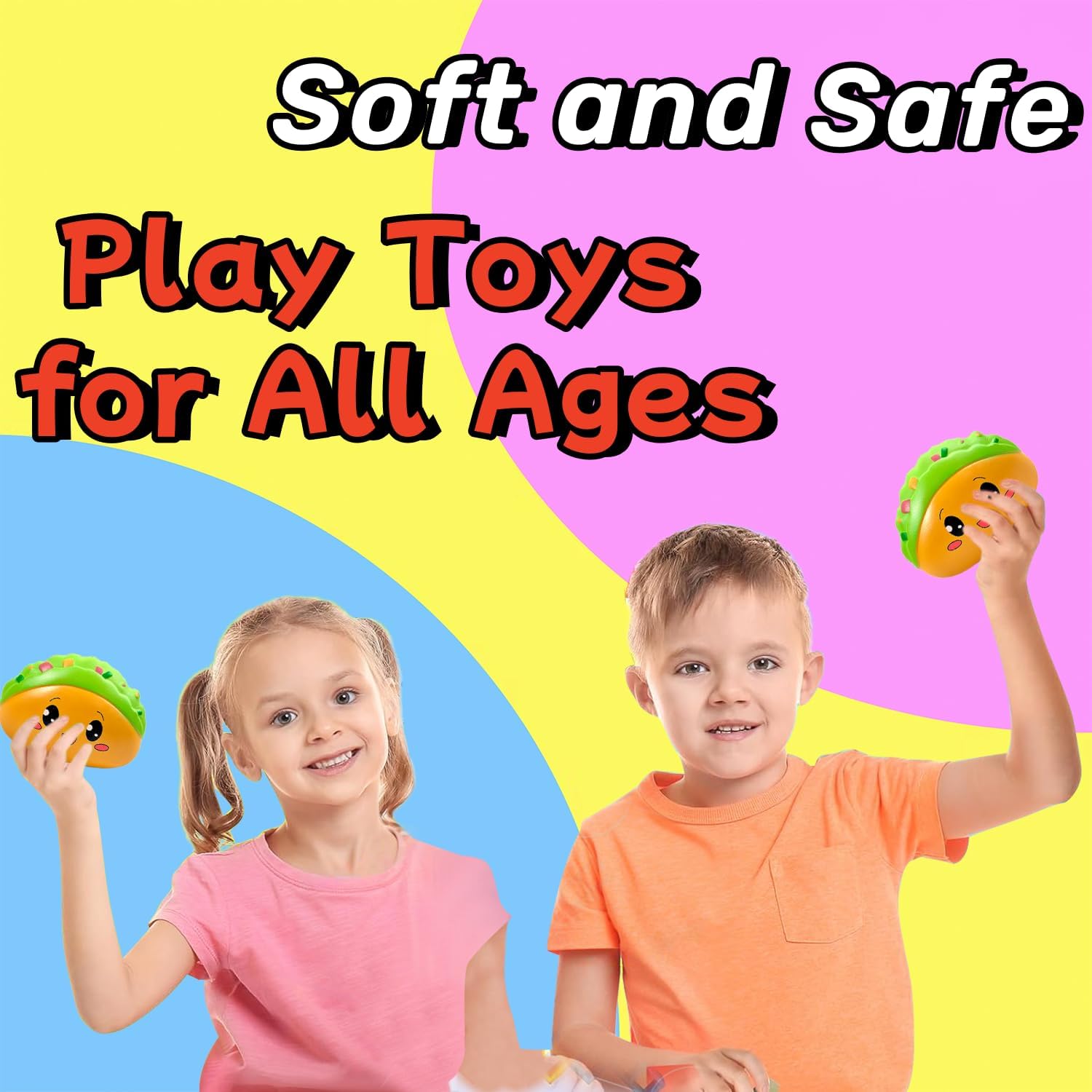 2Pcs Squishy Taco Toy Slow Rising Scented Soft Taco Squishies Stress Relief Squeeze Toy for Kids & Adults Kawaii Realistic Food Fidget Toy for Anxiety Relief Cute Mexican Taco Squishy Gift