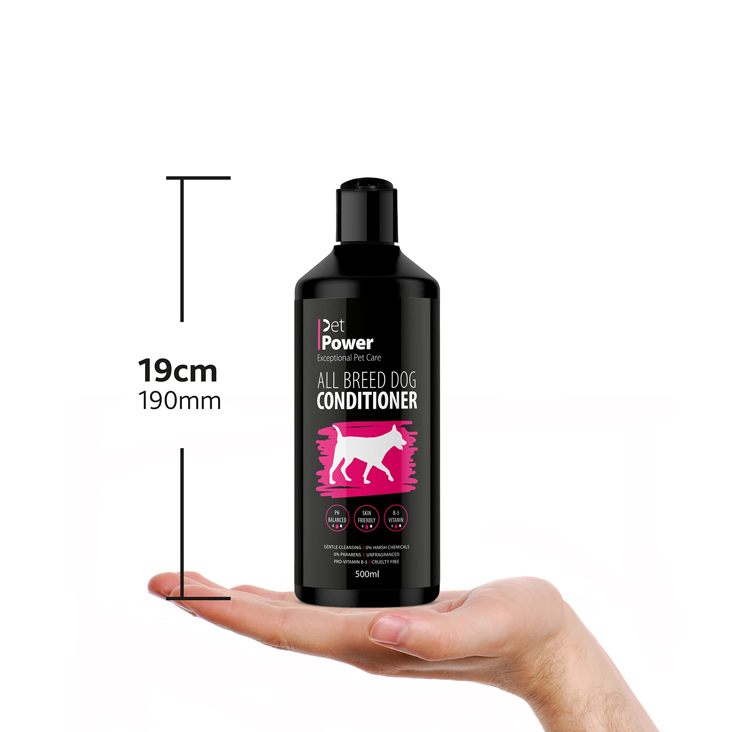 FAM0755 Pflegespülung für alle Rassen, Tierpflege, für glänzendes und gesundes Fell mit entwirrenden Eigenschaften, Pro-Vitamin B5, pH-ausgewogen, 500 ml