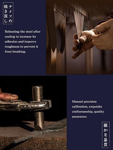 Miniatura 7 de HOSHANHO Cuchillo de chef japonés Gyuto de 8 pulgadas, 9 capas 10Cr15CoMoV cuchillo de cocina de acero de alto carbono, cuchillo de cocina