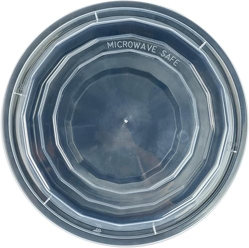 Miniatura 216 de Restaurantware Asporto - Cajas para llevar de 16 onzas, 50 recipientes de alimentos para llevar para microondas, tapas de plástico transparente Negro