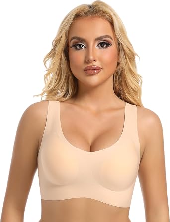 PRETTYWELL Seamless Bras for Women Light Support Pullover Wireless Bralette
