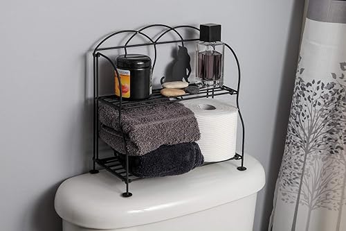 Miniatura 2 de Lily's Home Cat Lovers - Estante de alambre de metal negro para encimera, ideal para artículos del hogar, organizador de cocina, almacenamiento de