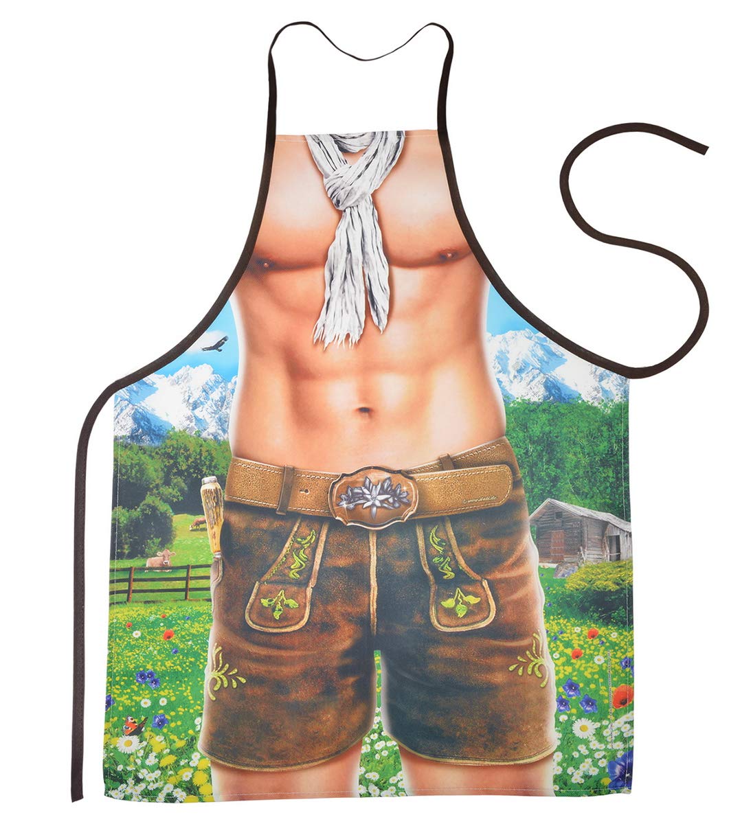 Grillschürze, Alpenmodel, Bayer mit coolem Sixpack