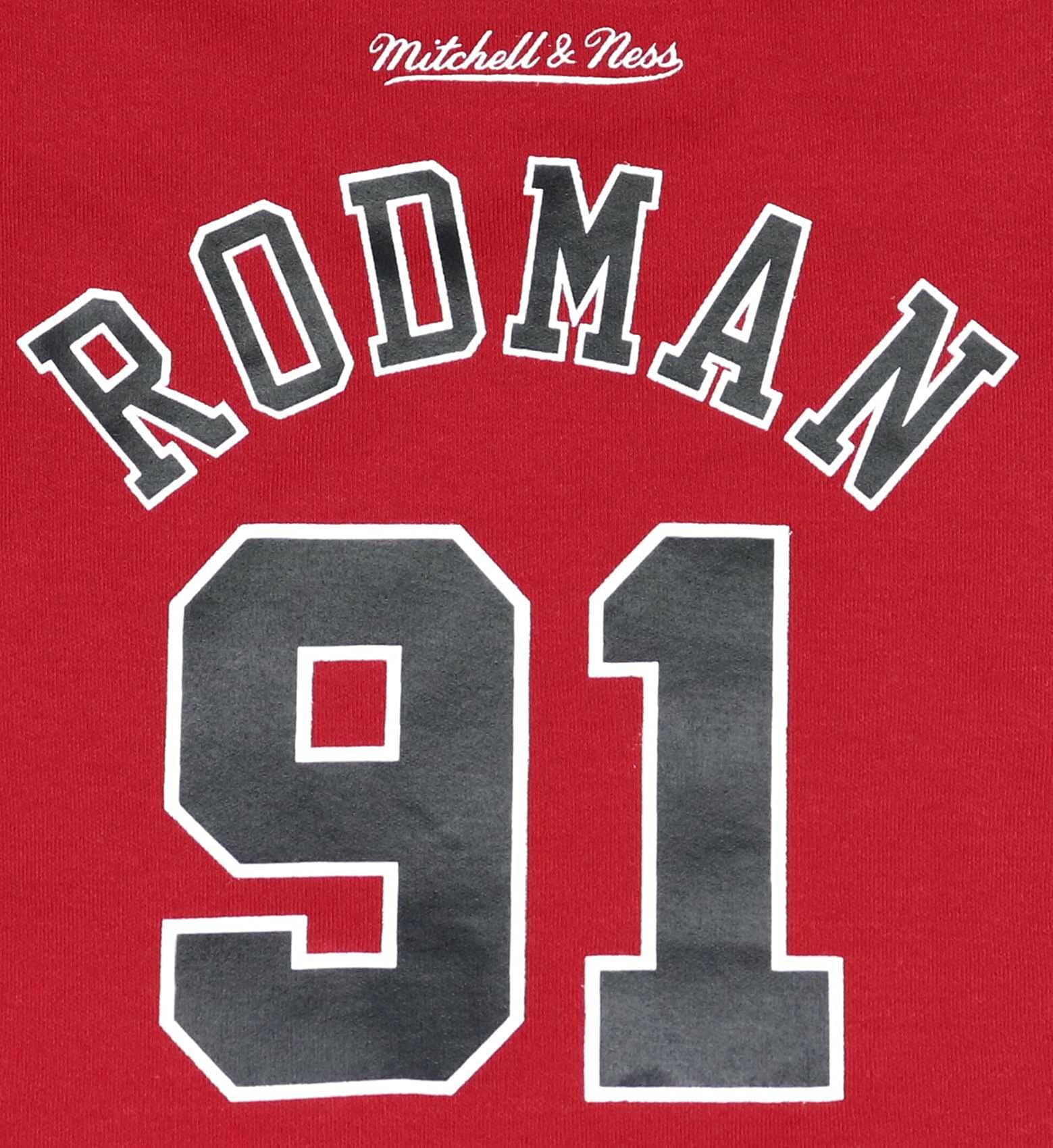 Mitchell & Ness Dennis Rodman #91 Chicago Bulls NBA Retro Name And Number Bodysuit