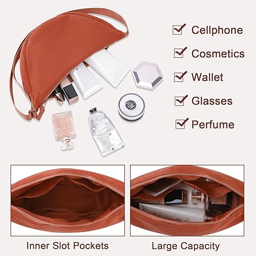 Miniatura 4 de Bolso cruzado de nailon para mujeres y hombres, bolso bandolera pequeño con correa ajustable