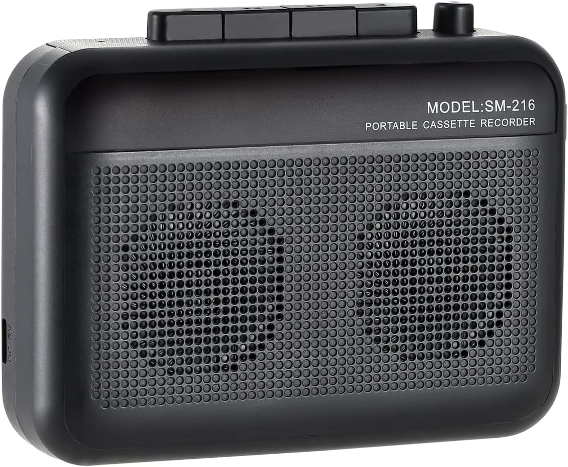 draagbare draadloze cassettespeler met hoofdtelefoon, bluetooth