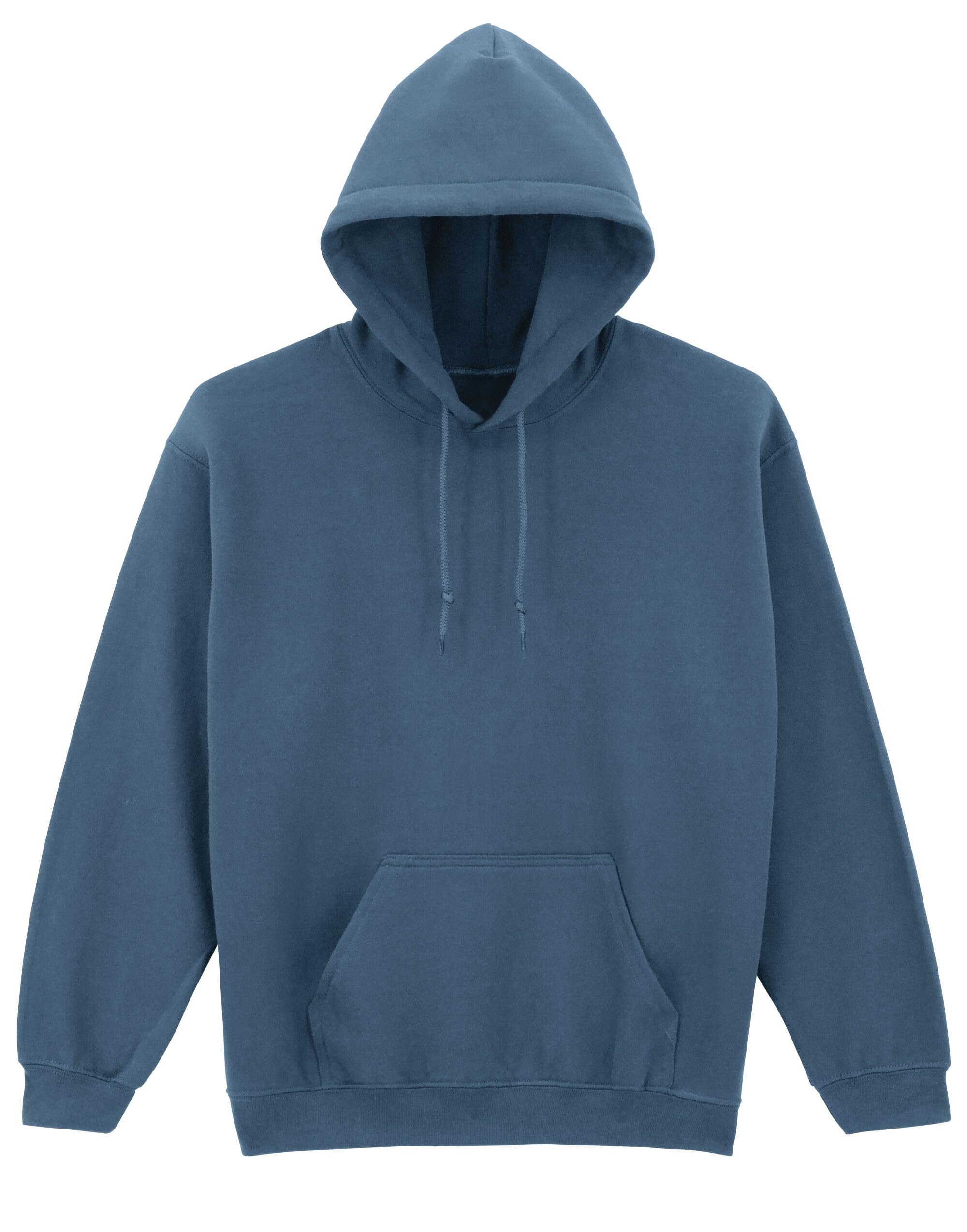 Coozo Men's Indigo Blue Classic Hooded Sweatshirt – - 2XL