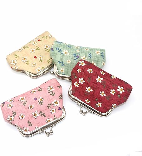 Vista 6 de MIAO JIN 8 monederos de regalo con cierre Kiss Lock Cambio Mini monedero Vintage baratijas bolsa, Búho, Búho