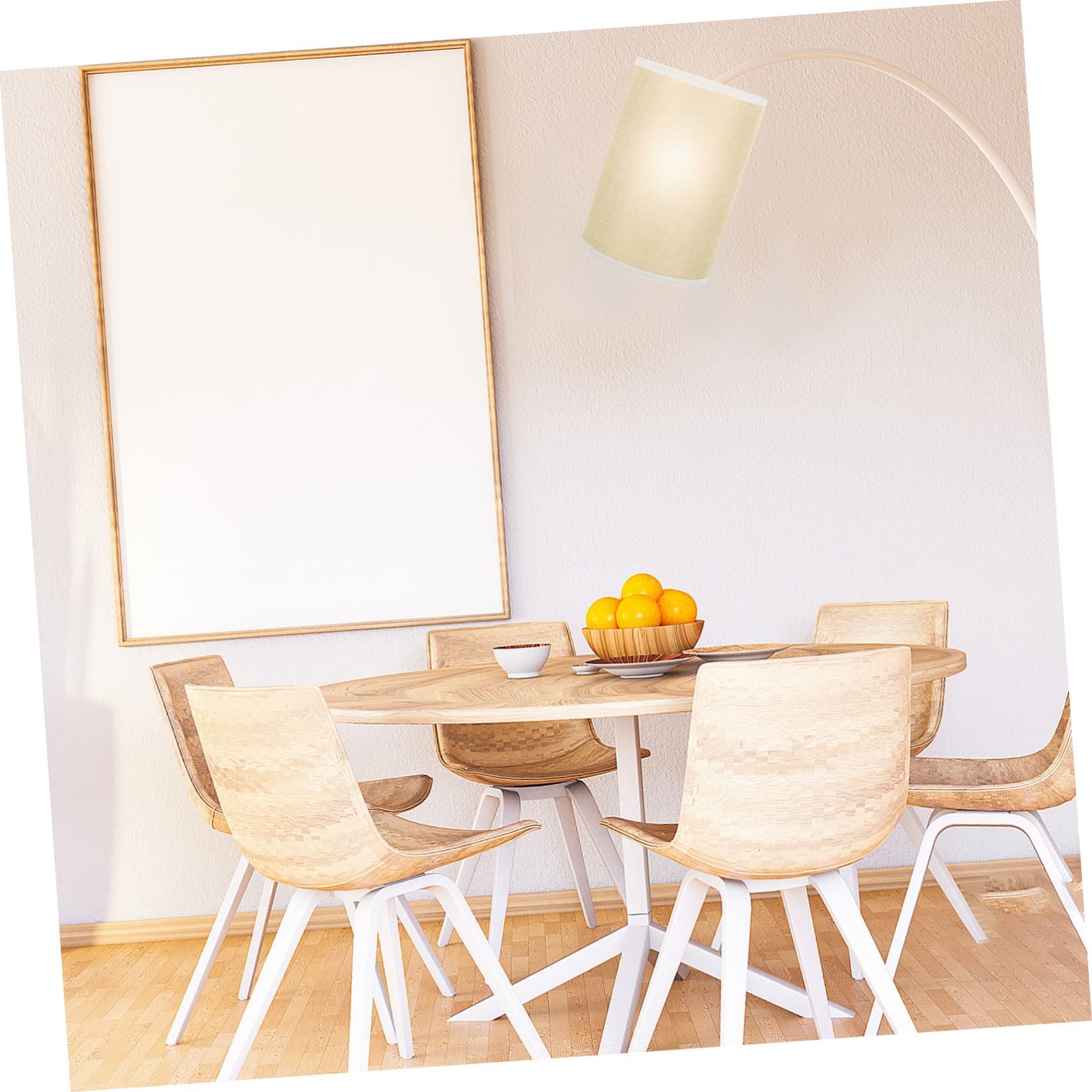 Abat-jour Rectangulaire Lin Beige 34x20x20 Cm – Style Naturel Élégant Pour Lampe De Bureau, Chambre Ou Salon