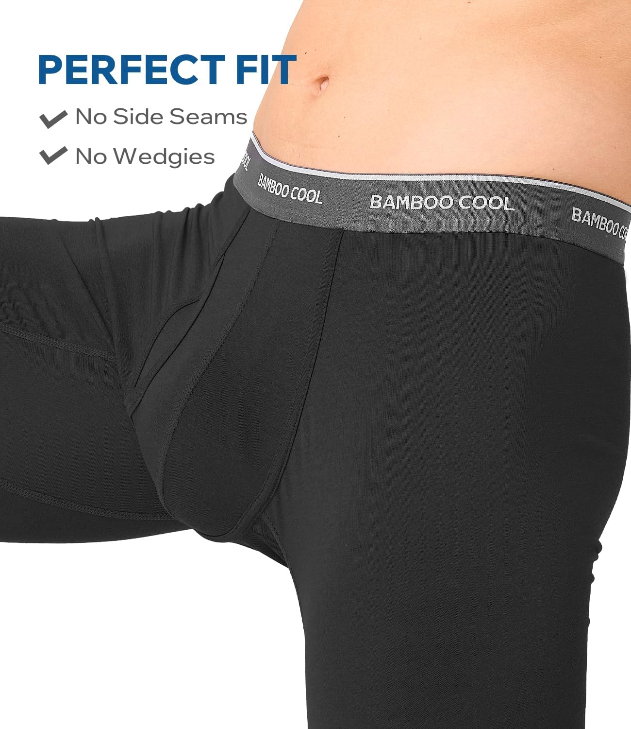 BAMBOO COOL Men's Ultra-Soft Breathable Boxer Briefs 3-Pack - Moisture Wicking Underwear | Comfort Fit, Tagless - Image 4