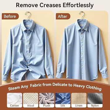 TC-JUNESUN Portable Handheld Garment and Fabric Steamer 1000 Watts, PortableSteamer for Clothes,Quick Heat Aluminum alloy plate Steam Nozzle, 30s Fast Heat-up, 260ml Big Water Tank