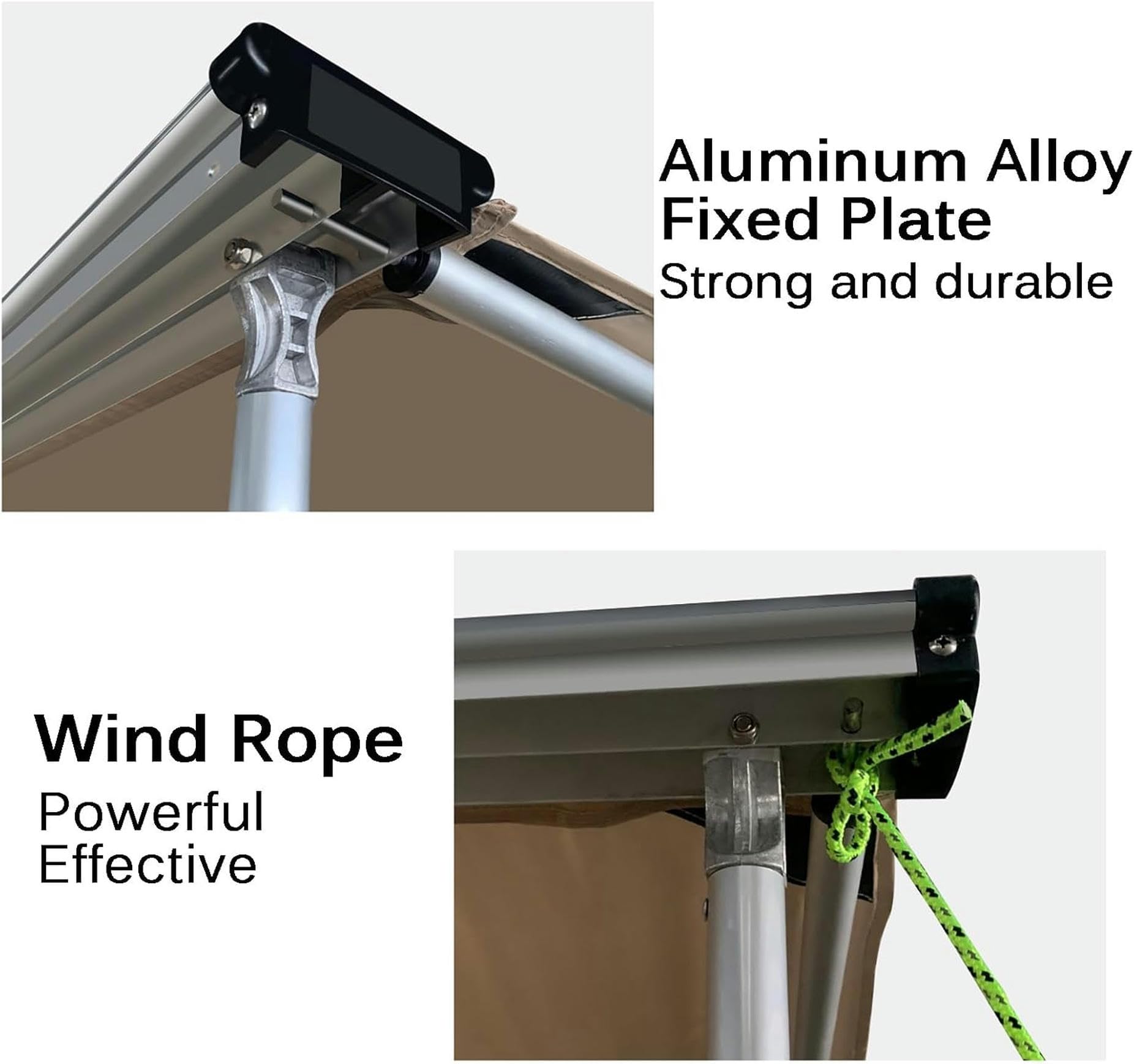 Tenda da Tetto Auto, Veranda Camper, Toldo Retráctil Extraíble con Bolsa de Almacenamiento Impermeable, Altura Ajustable